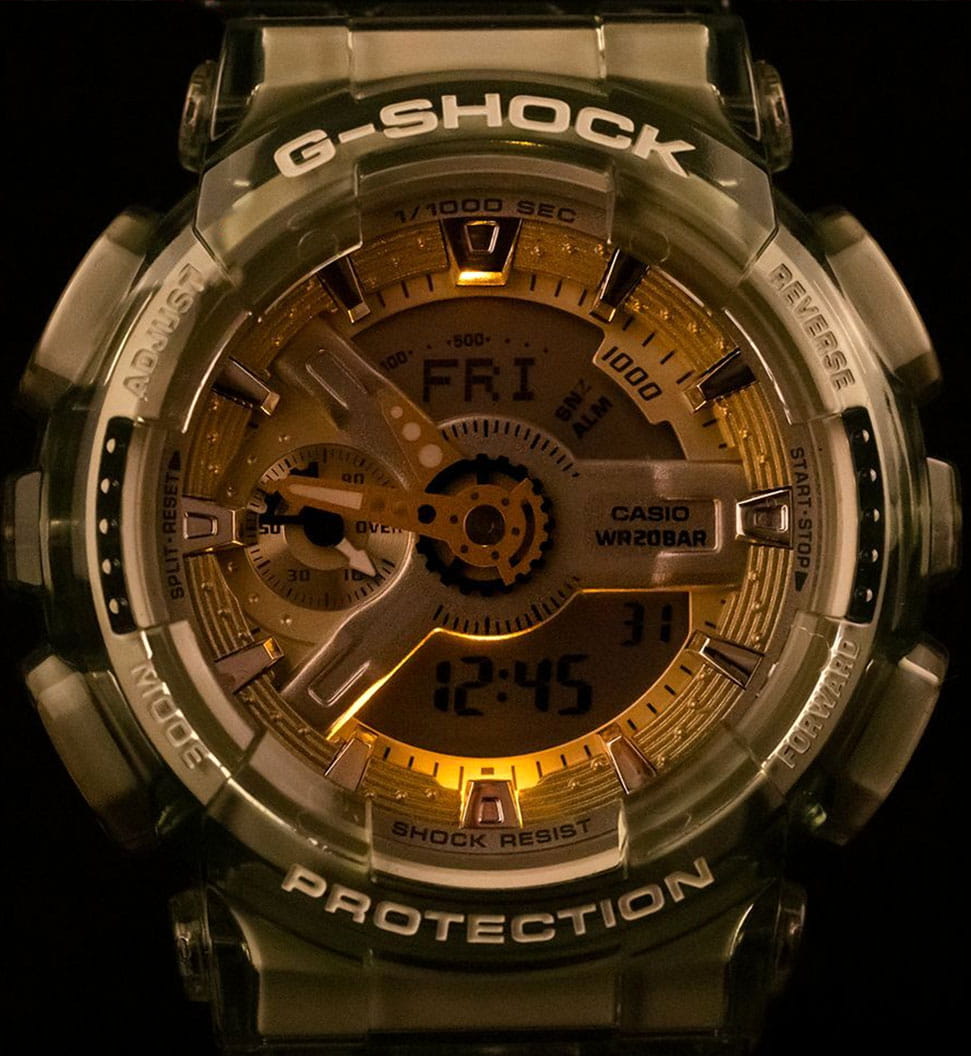 Casio Casio G-Shock GMA-S110GS-3A - наручные женские часы наручные часы в перспективе  циферблат
