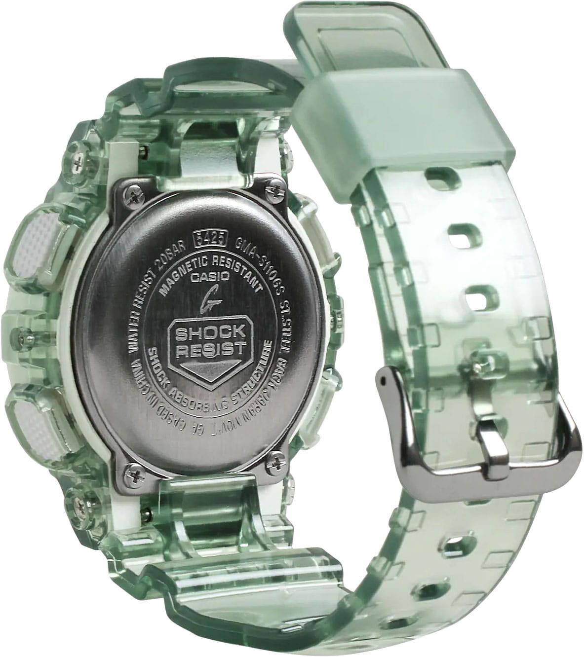 Casio Casio G-Shock GMA-S110GS-3A, g-shock япония женские часы на браслете пластик боковой вид