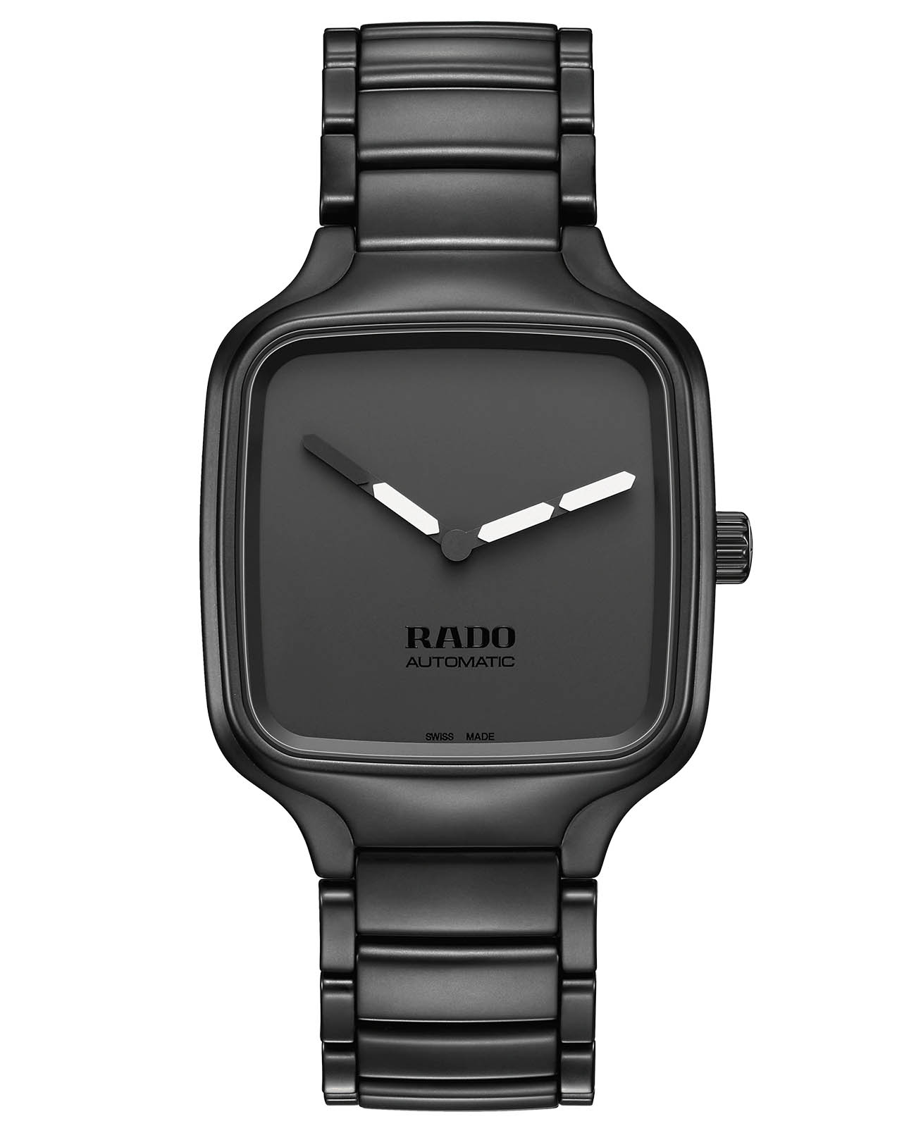 Rado Rado True Square Yoy R27075152  Automatic R27075152  механические мужские часы черный циферблат, браслет керамика — вид спереди