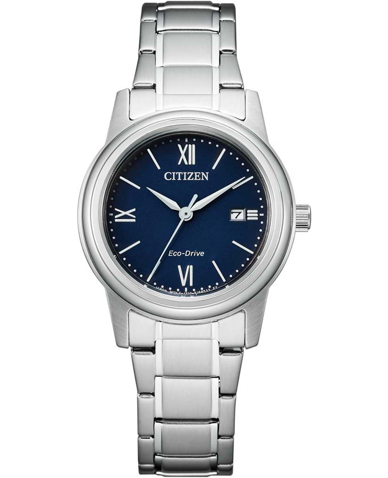 Citizen Citizen Eco-Drive FE1220-89L  FE1220-89L кварцевые женские часы синий циферблат, браслет нержавеющая сталь — вид спереди