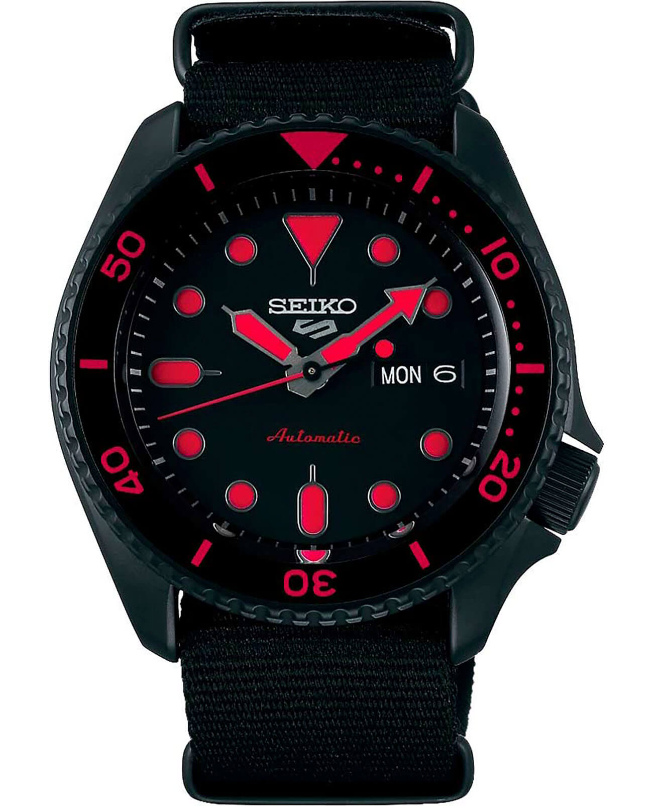 Seiko SRPD83K1 мужские часы застежка крупным планом