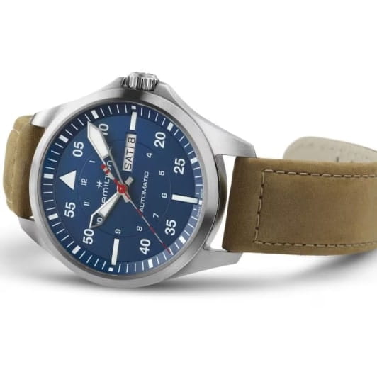 швейцария мужские часы часы Hamilton Hamilton Khaki Aviation Day Date Auto - Air - Glaciers Edition H64655941 в style стиле
