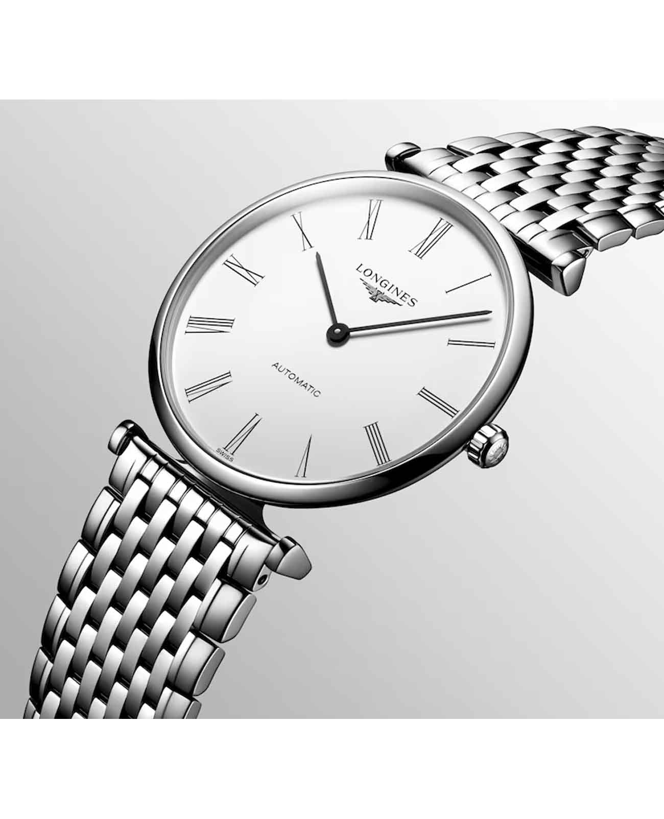 Longines L49084116 женские часы застежка крупным планом