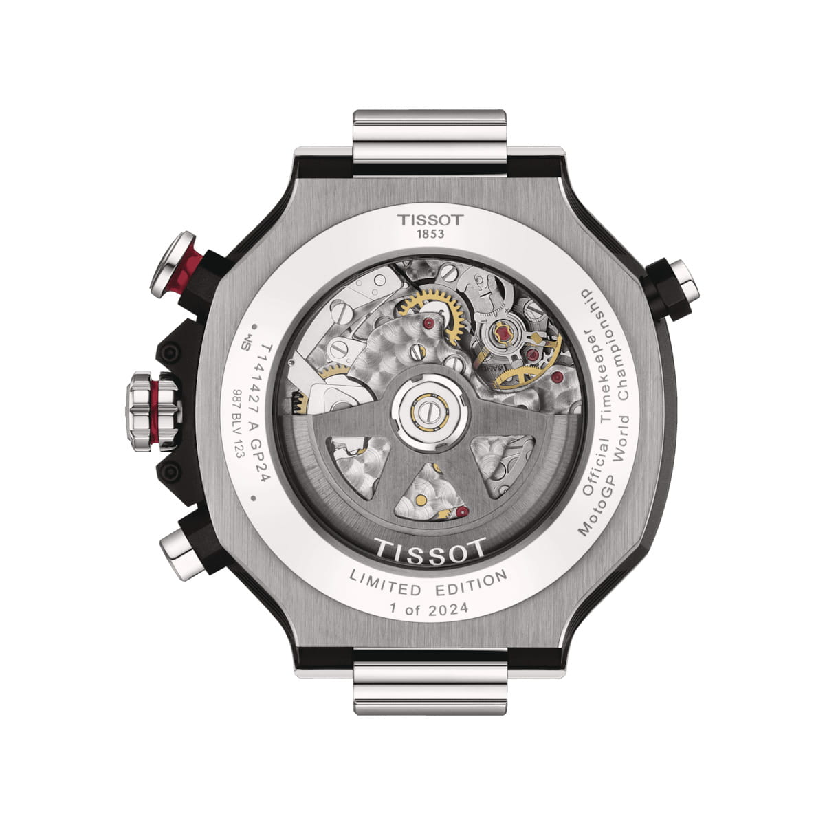 Tissot Tissot T-Race MotoGP™ Automatic Chronograph 2024 Limited Edition T141.427.27.041.00 кварцевые мужские часы часы крупный план синий циферблата
