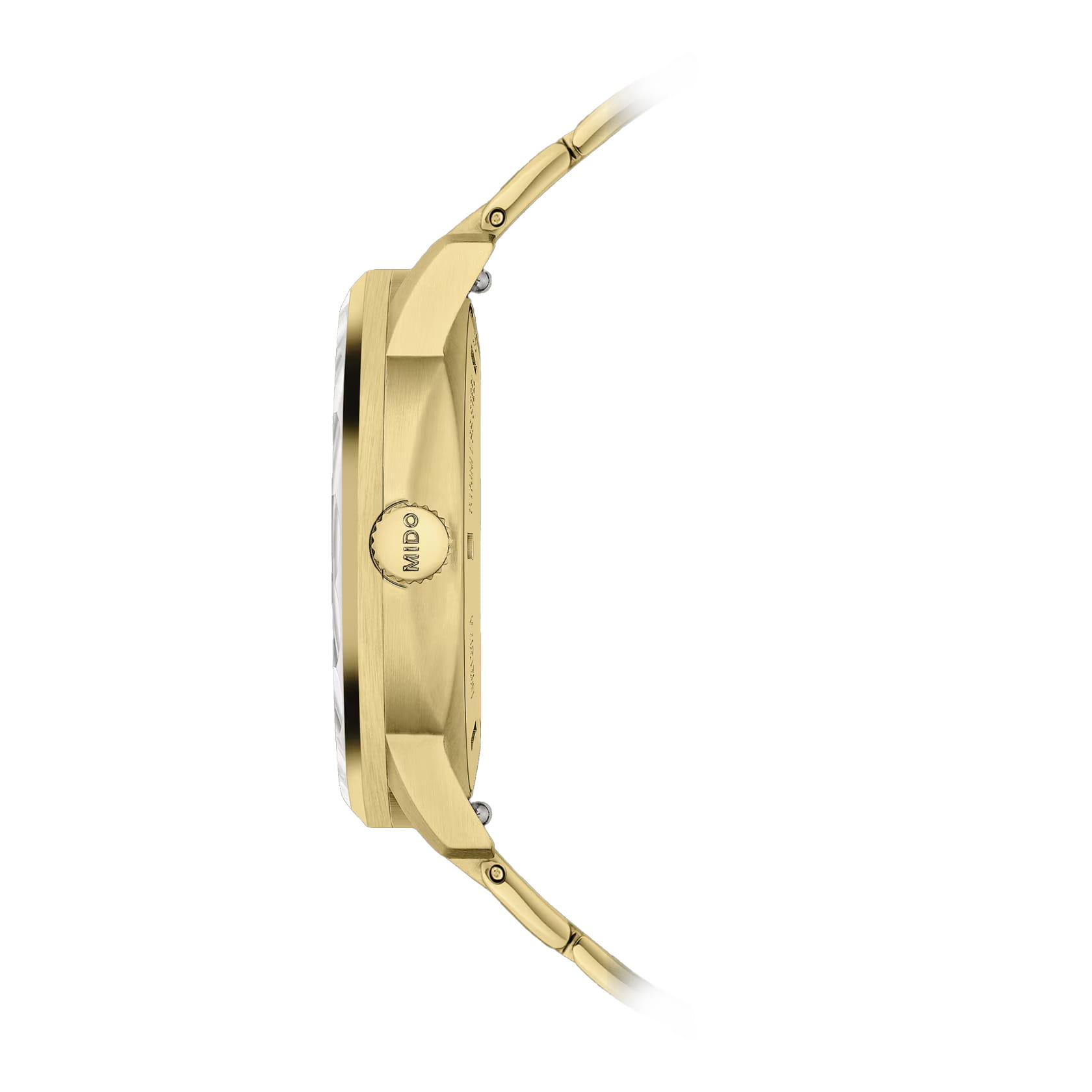 Mido Mido Commander Lady M021.207.33.051.00, commander швейцария женские часы на браслете нержавеющая сталь с pvd-покрытием боковой вид