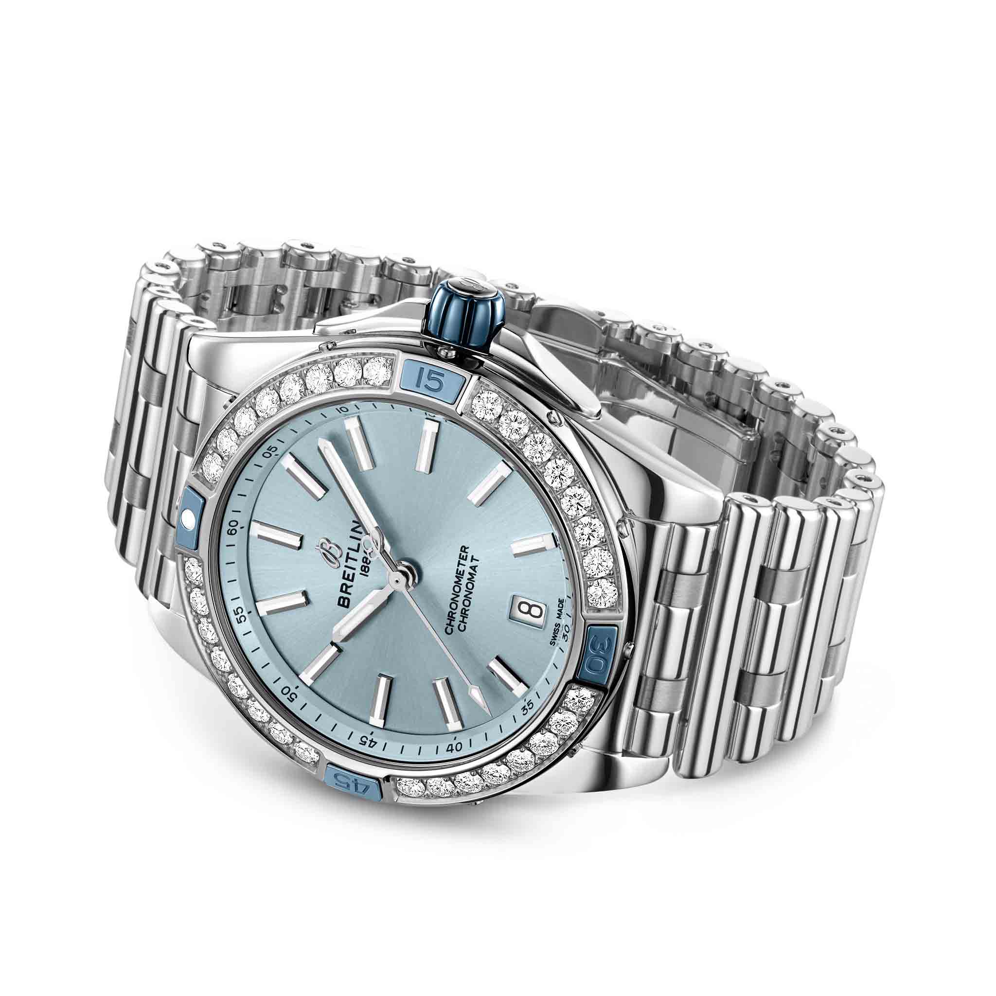 Оригинальные часы Breitling Breitling Super Chronomat Automatic 38 A17356531C1A1 механические калибр механизма breitling 17 общий вид