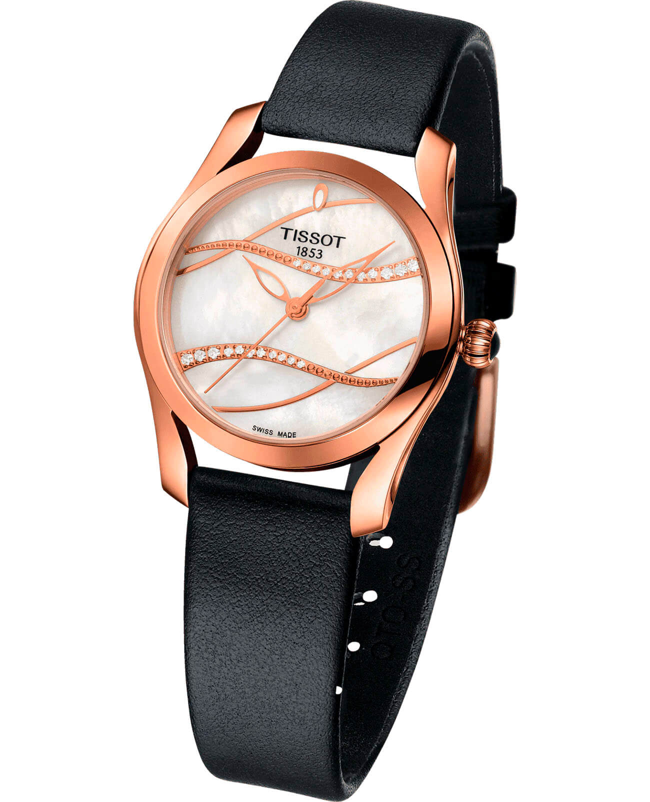 Оригинальные часы Tissot Tissot T-Wave T112.210.36.111.00 кварцевые калибр механизма eta f04.111 общий вид