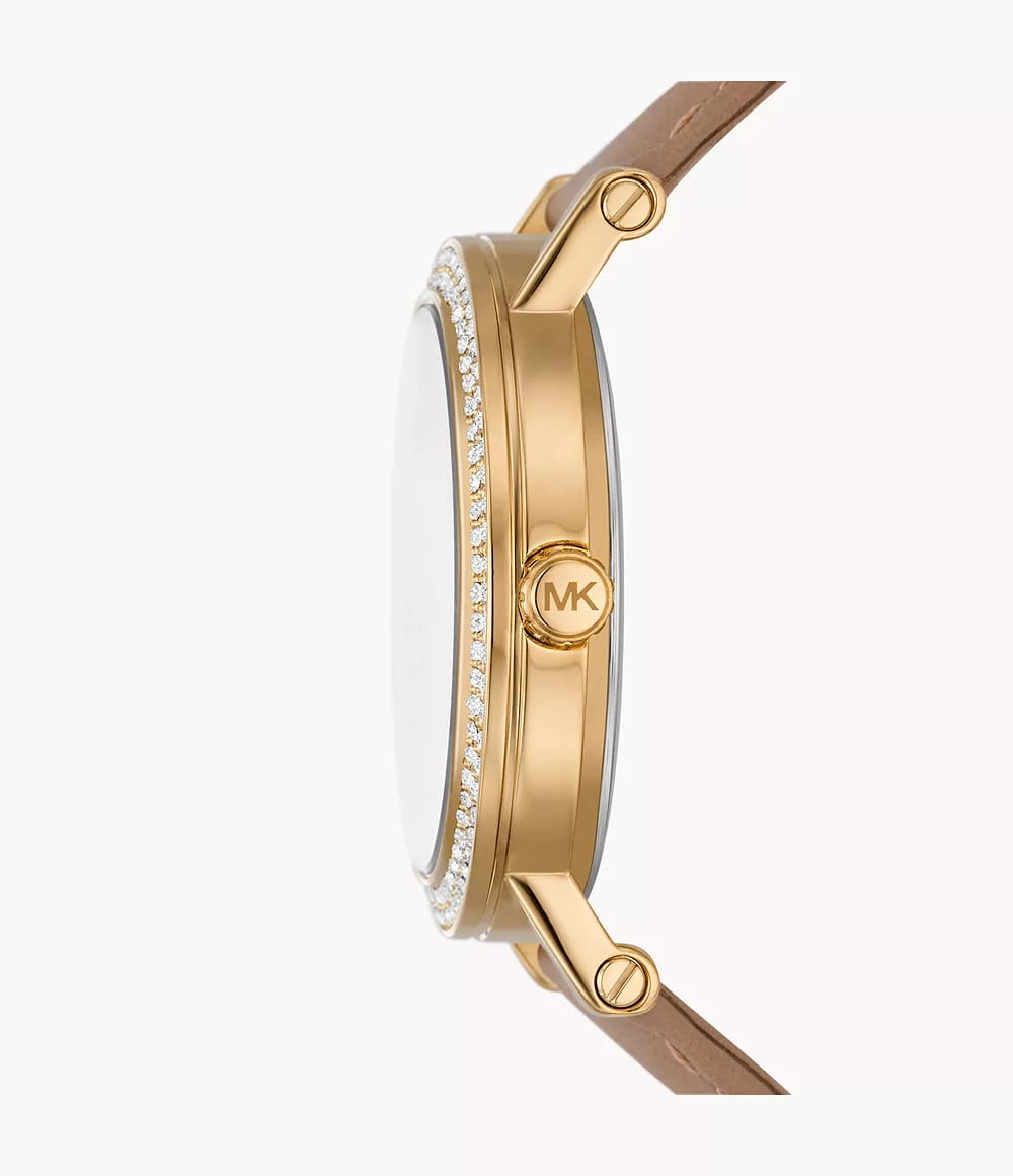 Michael Kors Michael Kors Corey MK2986,  сша женские часы на браслете кожаный боковой вид