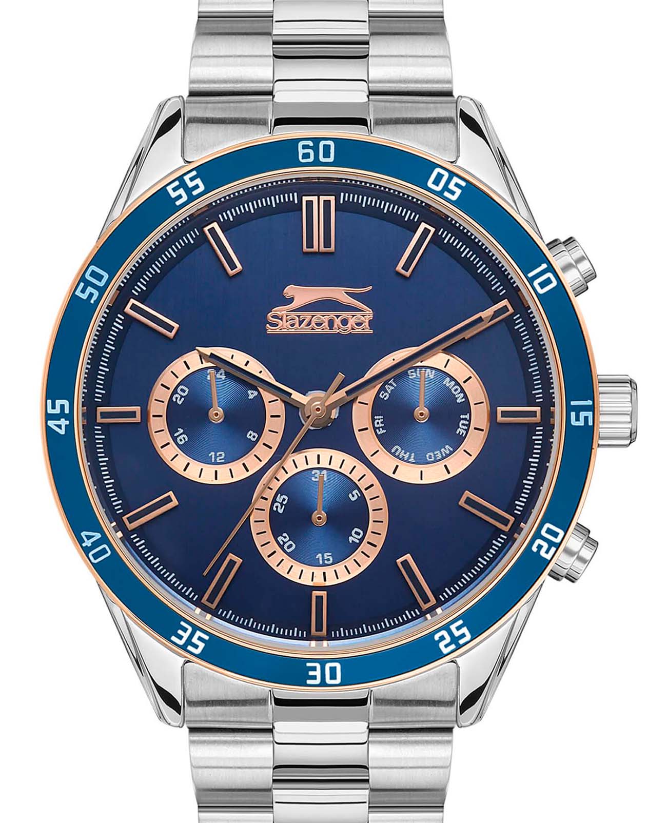 Slazenger Slazenger Multifunction SL.09.2109.2.01,  англия мужские часы на браслете суперметалл боковой вид
