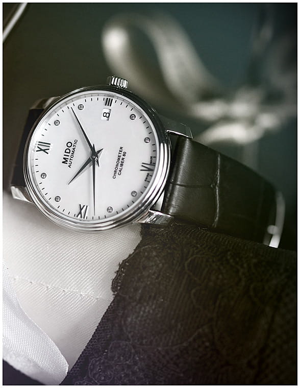 Mido Mido Baroncelli M027.208.16.106.00 , наручные женские часы фото под углом