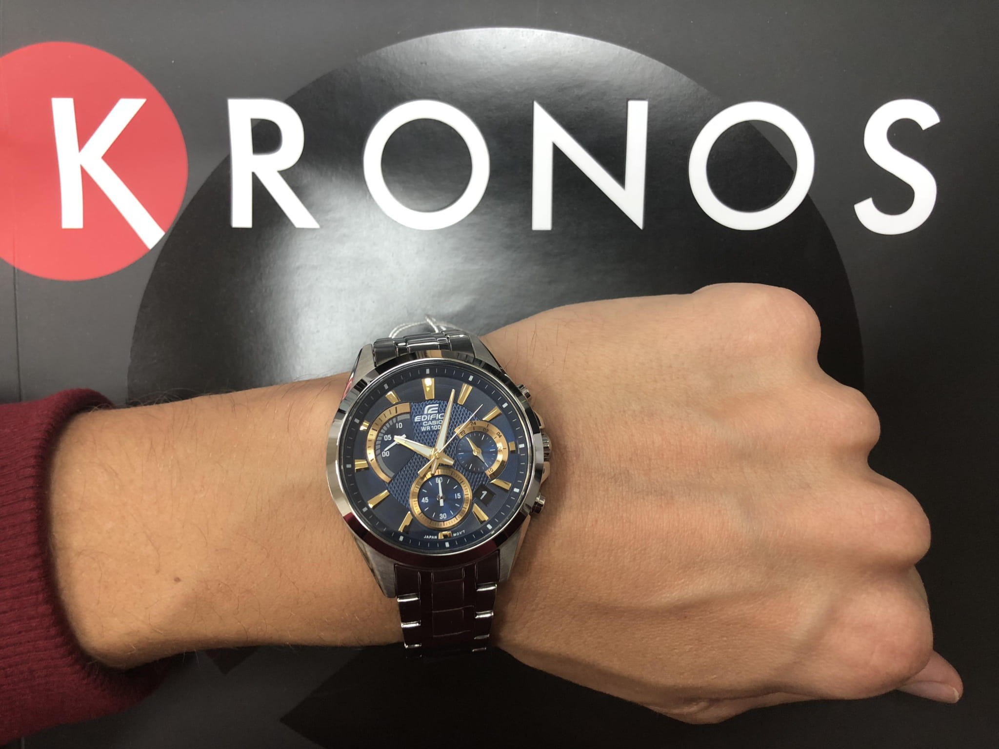 Casio Casio Edifice EFV-580D-2A япония наручные мужские часы заводная головка с логотипом Casio