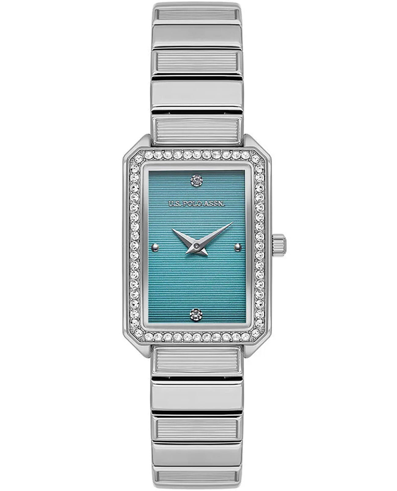 U.S. Polo Assn. U.S. Polo Assn. Stile USPA2108-02  USPA2108-02 кварцевые женские часы голубой циферблат, браслет нержавеющая сталь — вид спереди