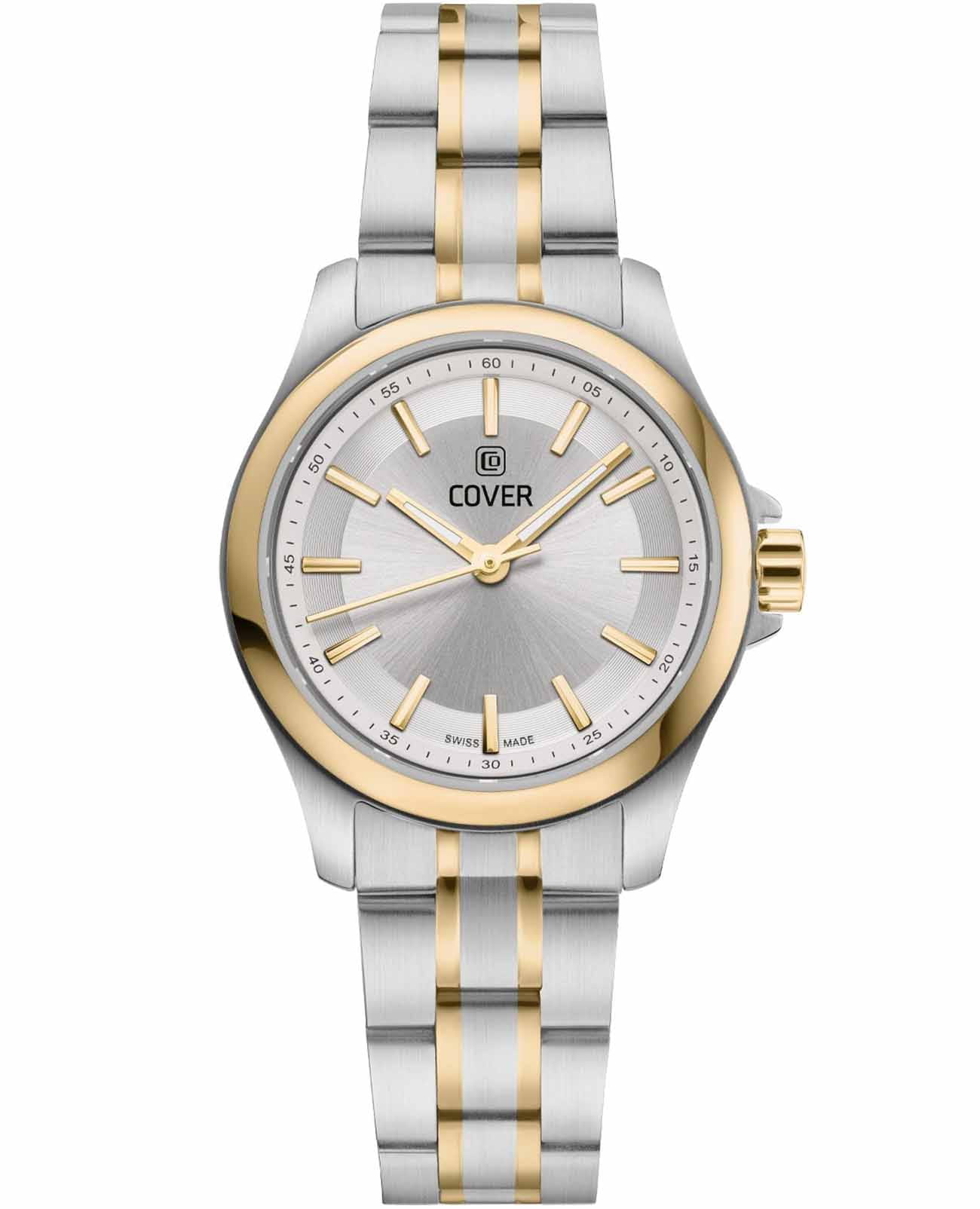 Cover Cover Marville CO215.06  CO215.06 кварцевые женские часы серебристый циферблат, браслет нержавеющая сталь с pvd-покрытием — вид спереди