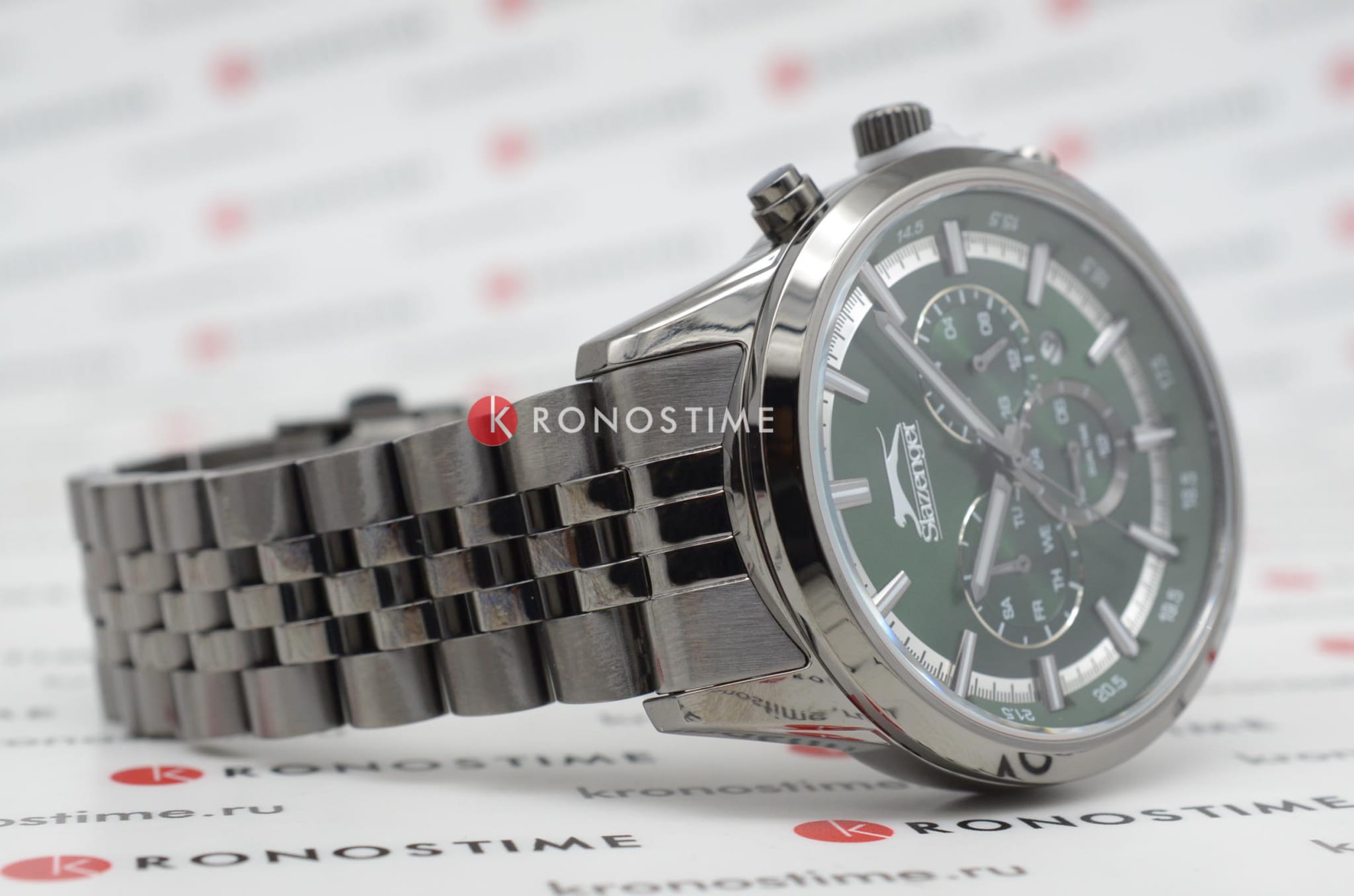 Slazenger Slazenger SL.09.2131.2.04 мужские часы зеленый циферблат на запястье