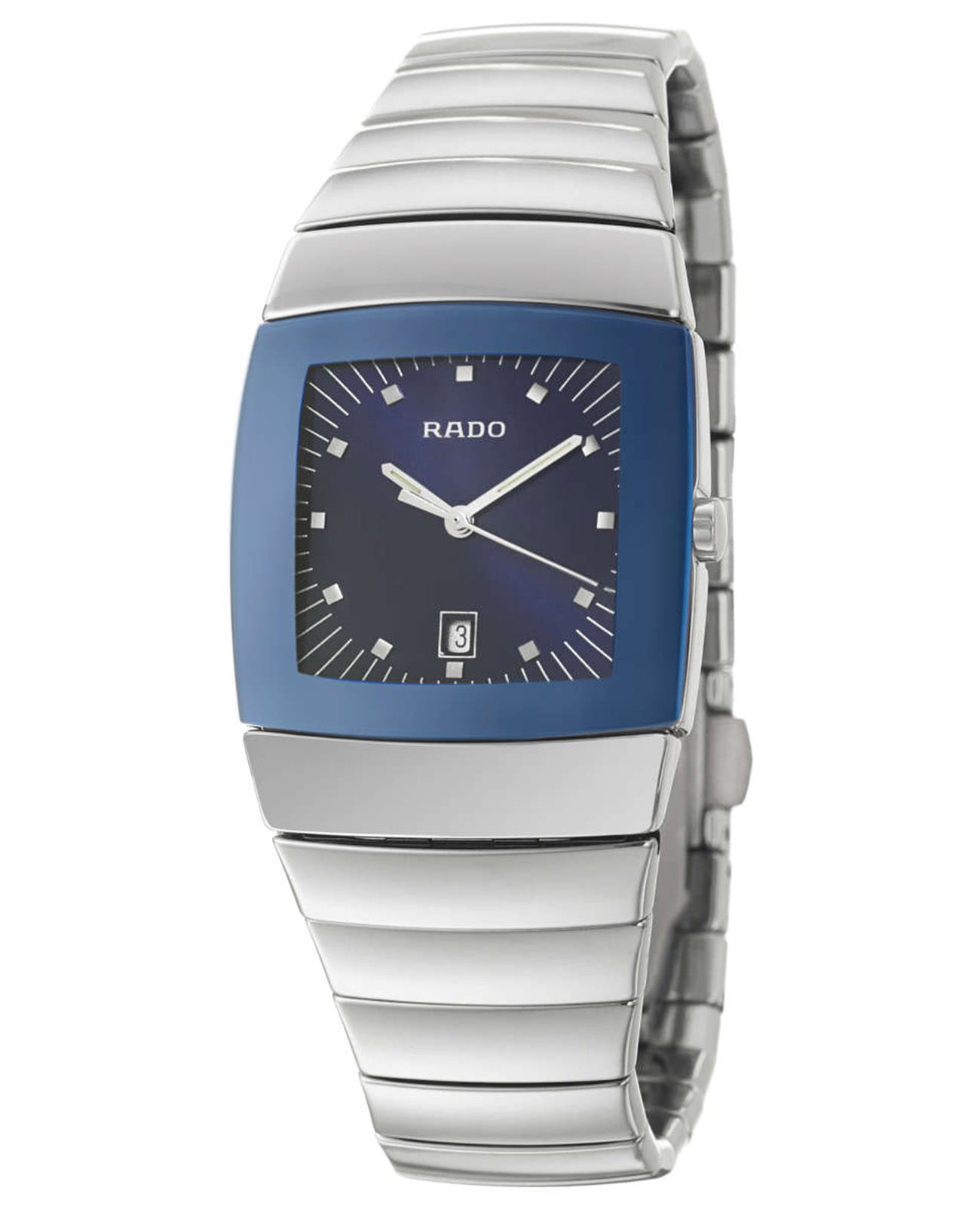 Rado Rado Sintra R13811202  R13811202 кварцевые женские часы синий циферблат, браслет керамика — вид спереди