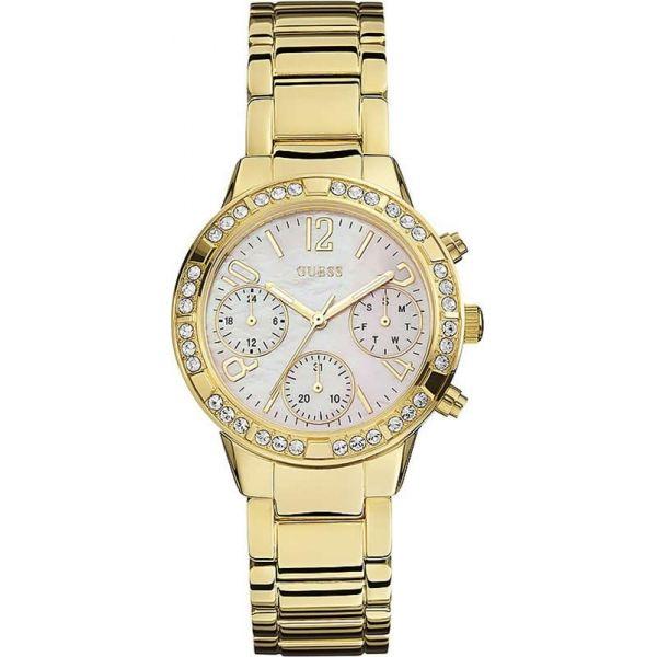 Guess Guess W0546L2  W0546L2 кварцевые женские часы перламутровый циферблат, браслет  — вид спереди