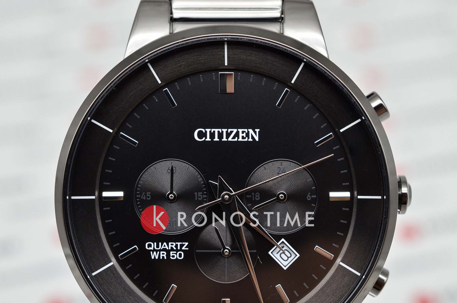 Citizen Citizen Chronograph AN8227-53H, chronograph citizen япония мужские часы на браслете нержавеющая сталь с ip-покрытием боковой вид