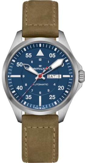 Оригинальная модель Hamilton Hamilton Khaki Aviation Day Date Auto - Air - Glaciers Edition H64655941 в полной комплектации