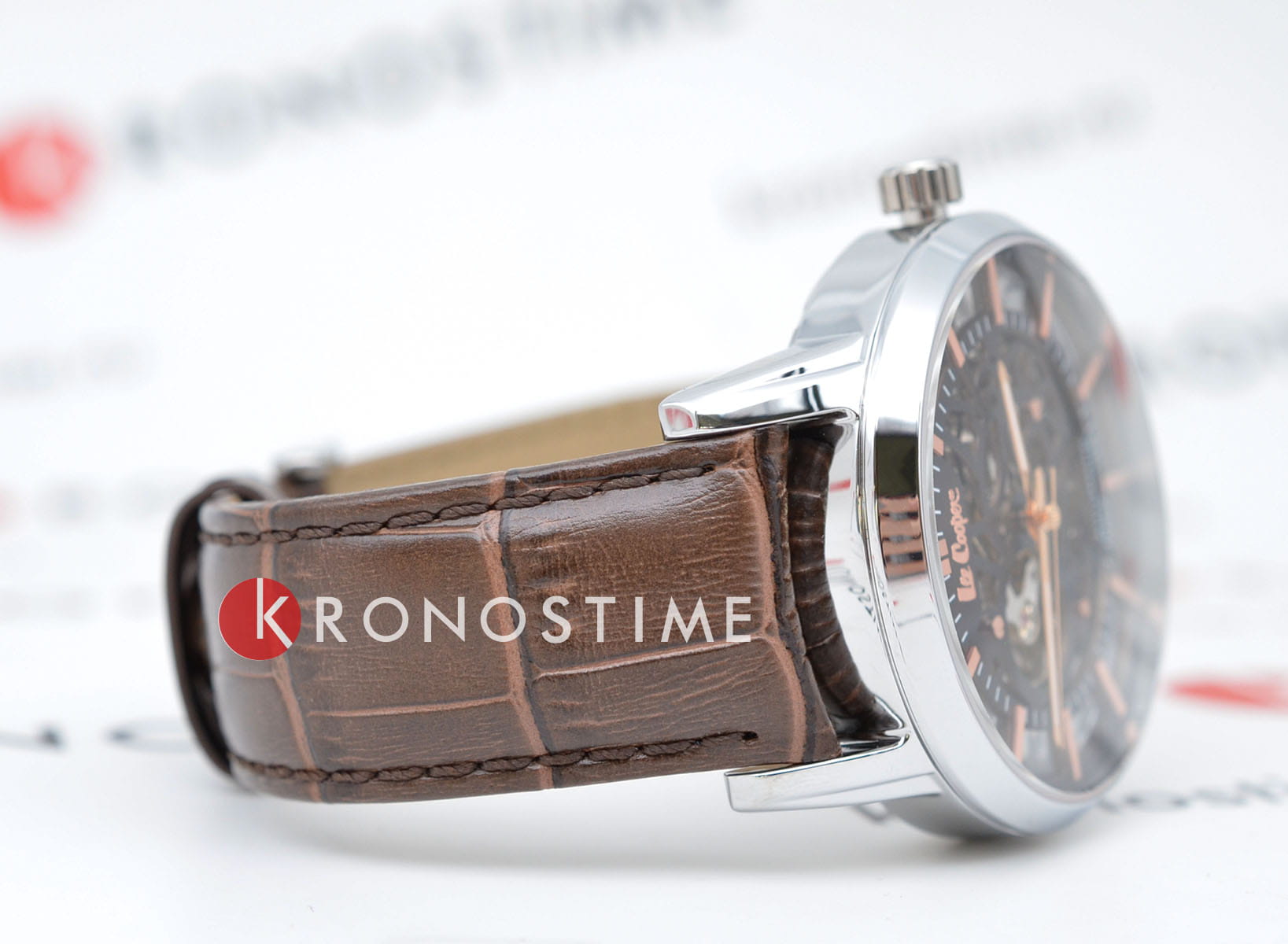 Lee Cooper Lee Cooper LC08035.344 мужские часы коричневый циферблат на запястье