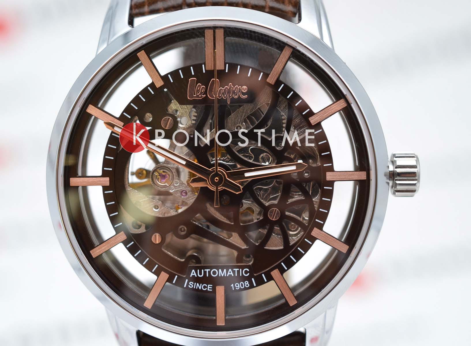 Lee Cooper Lee Cooper LC08035.344,  англия мужские часы на браслете кожаный боковой вид