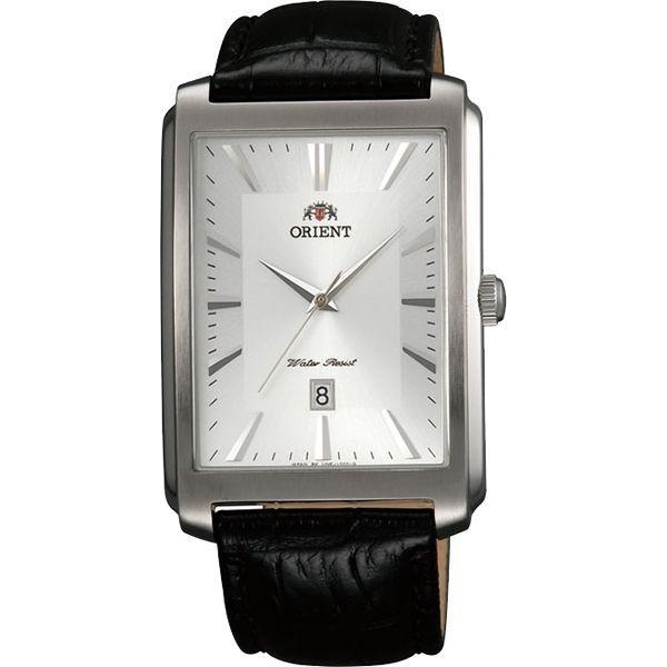 Orient Orient UNEJ004W (FUNEJ004W)  FUNEJ004W  мужские часы серый циферблат, браслет кожа + текстиль — вид спереди