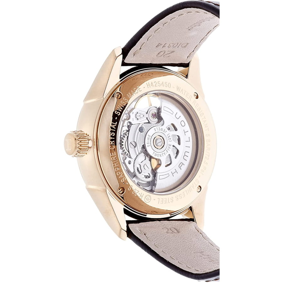 Hamilton Hamilton Jazzmaster Viewmatic Skeleton Gent Auto H42545551, jazzmaster швейцария мужские часы на браслете кожаный боковой вид