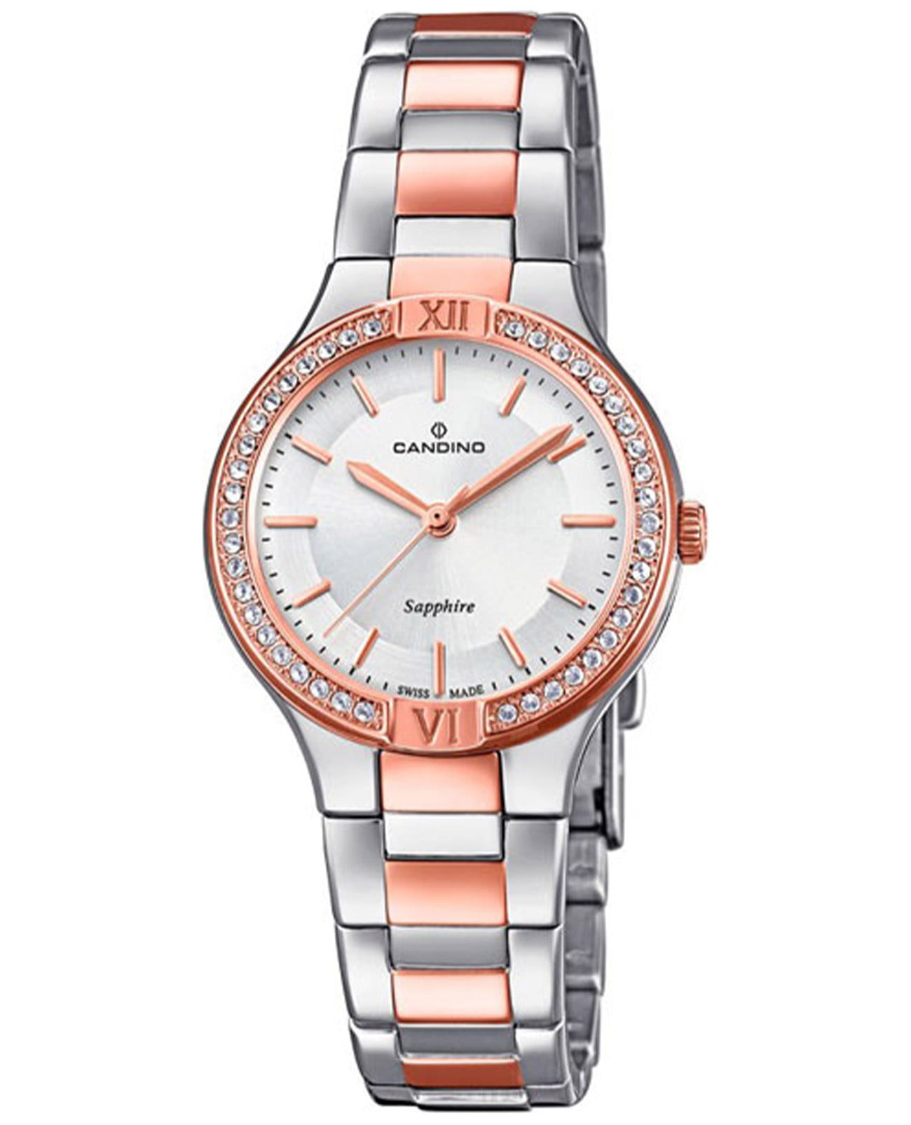 Candino Candino Lady Petite C4628/1  C4628/1 кварцевые женские часы серебристый циферблат, браслет сталь c pvd покрытием — вид спереди