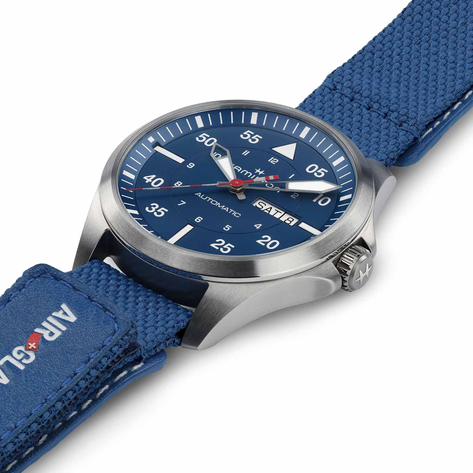 Hamilton Hamilton Khaki Aviation Day Date Auto - Air - Glaciers Edition H64655941 механические часы с аксессуарами мужские часы модель H64655941