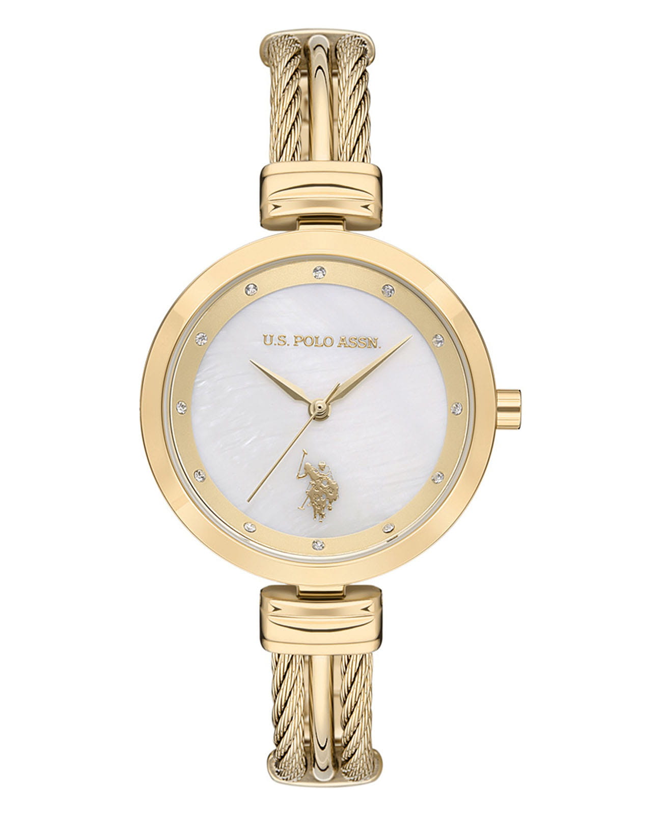 U.S. Polo Assn. U.S. Polo Assn Stile USPA2029-02  USPA2029-02 кварцевые женские часы серебристый циферблат, браслет нержавеющая сталь с ip-покрытием — вид спереди
