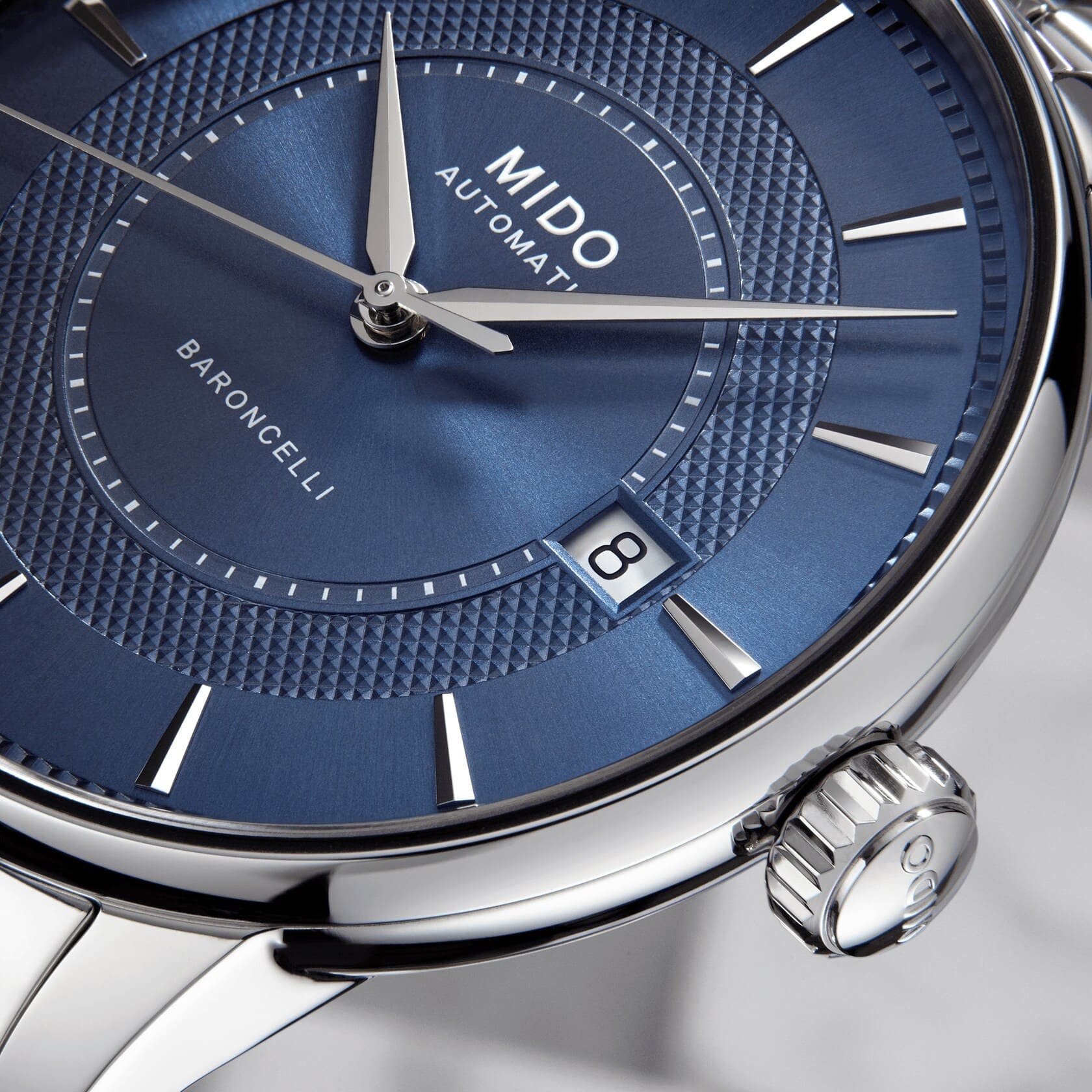 Mido Mido Baroncelli Signature M037.207.11.041.01  - задняя крышка металл сталь корпуса, швейцария часы