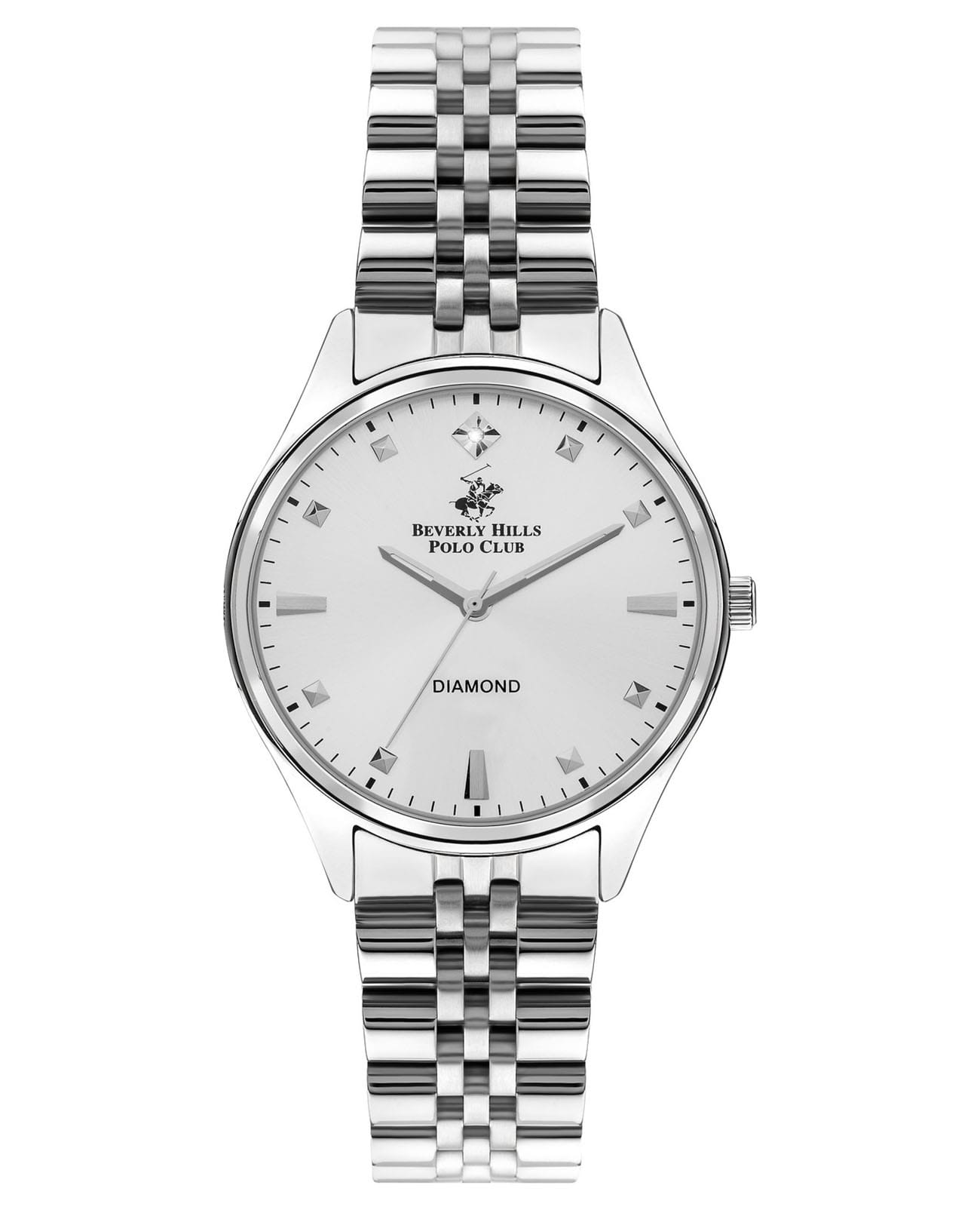 Beverly Hills Polo Club Beverly Hills Polo Club BP3390C.330  BP3390C.330 кварцевые женские часы серебристый циферблат, браслет нержавеющая сталь — вид спереди