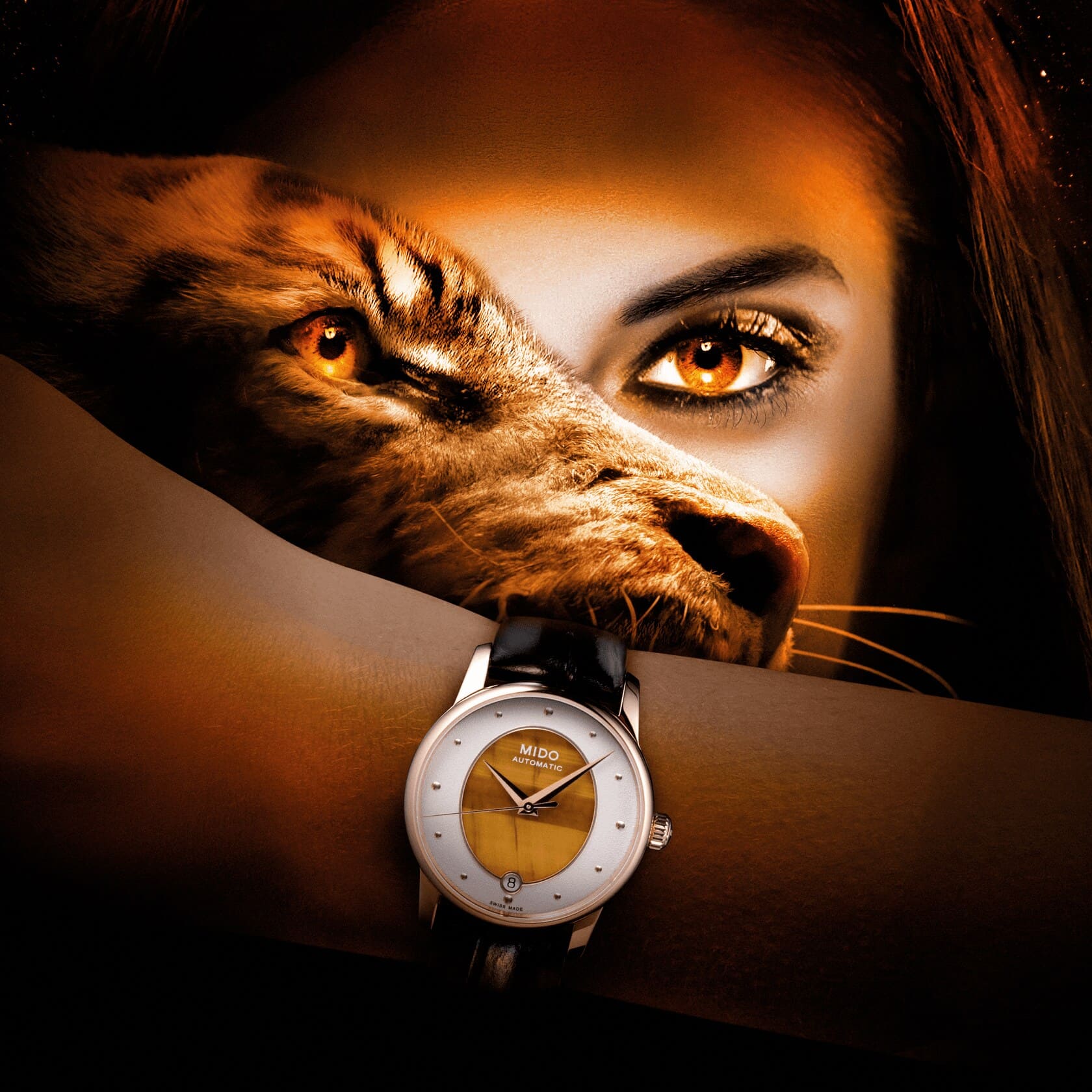 Mido Mido Baroncelli Wild Stone M035.207.36.471.00 женские часы  циферблат на запястье