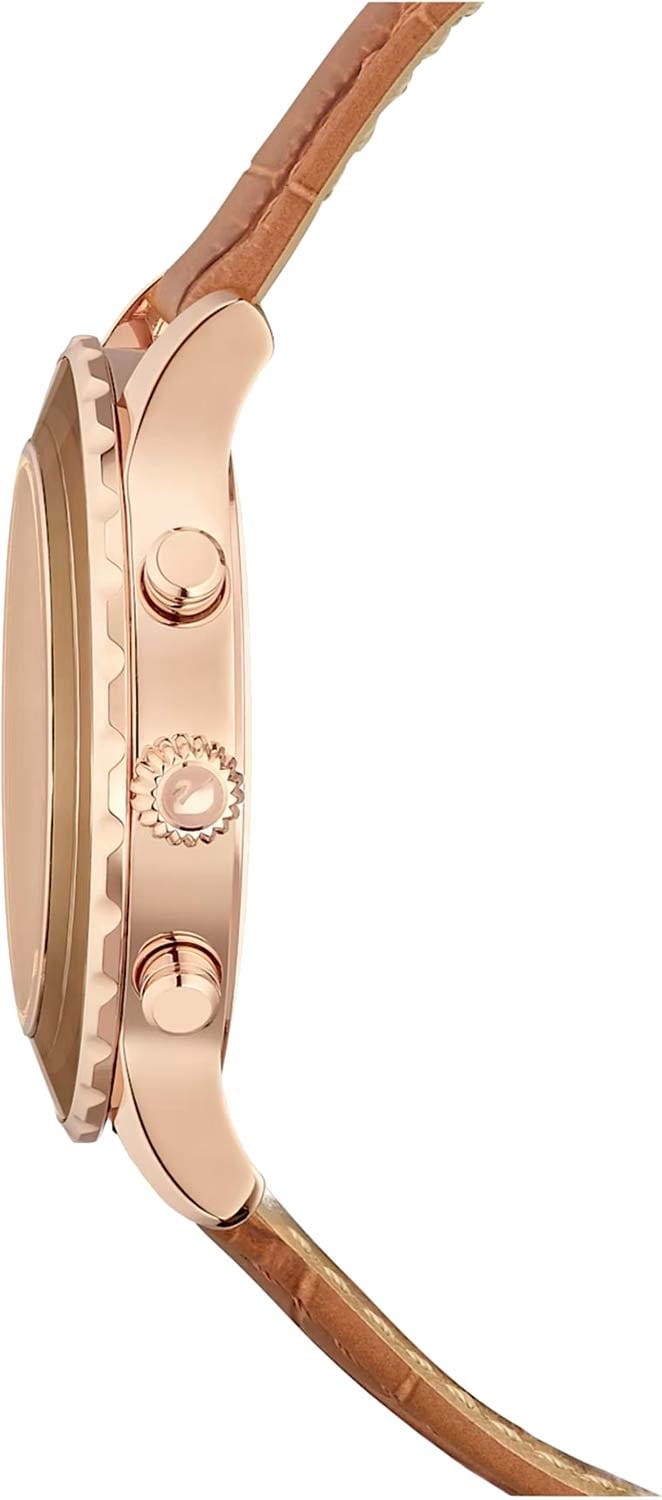 Swarovski Swarovski Octea Lux Chrono 5632260 кварцевые женские часы часы крупный план коричневый циферблата