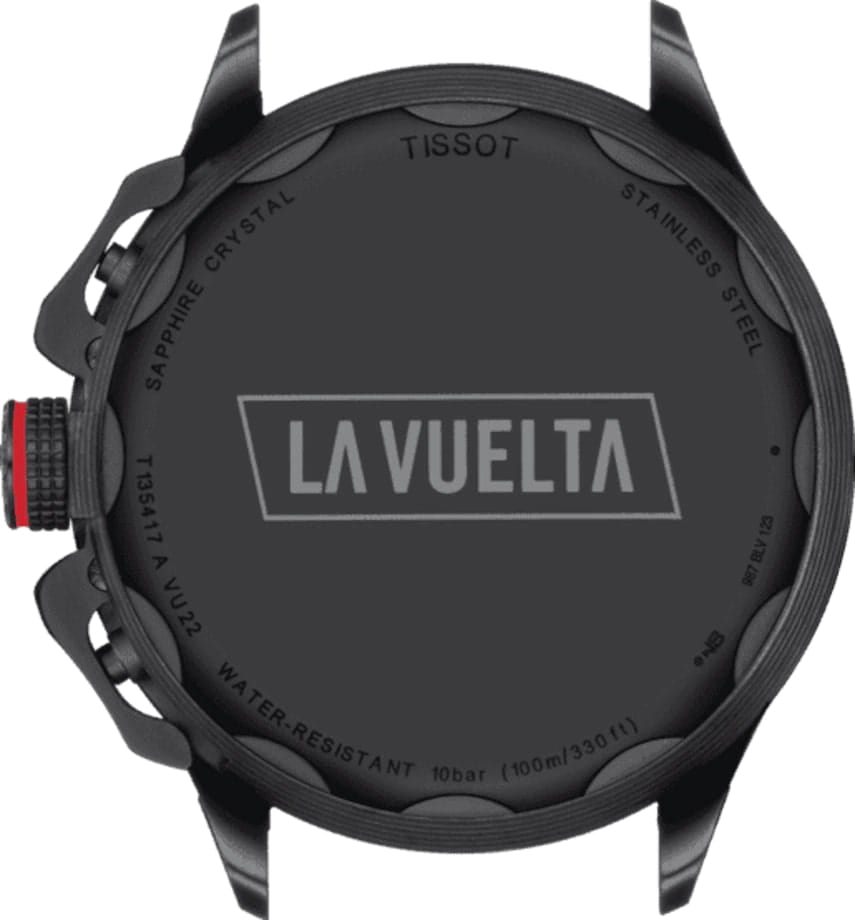 Tissot Tissot T-Race Cycling Vuelta 2022 Special Edition T135.417.37.051.02 кварцевые мужские часы часы крупный план черный циферблата