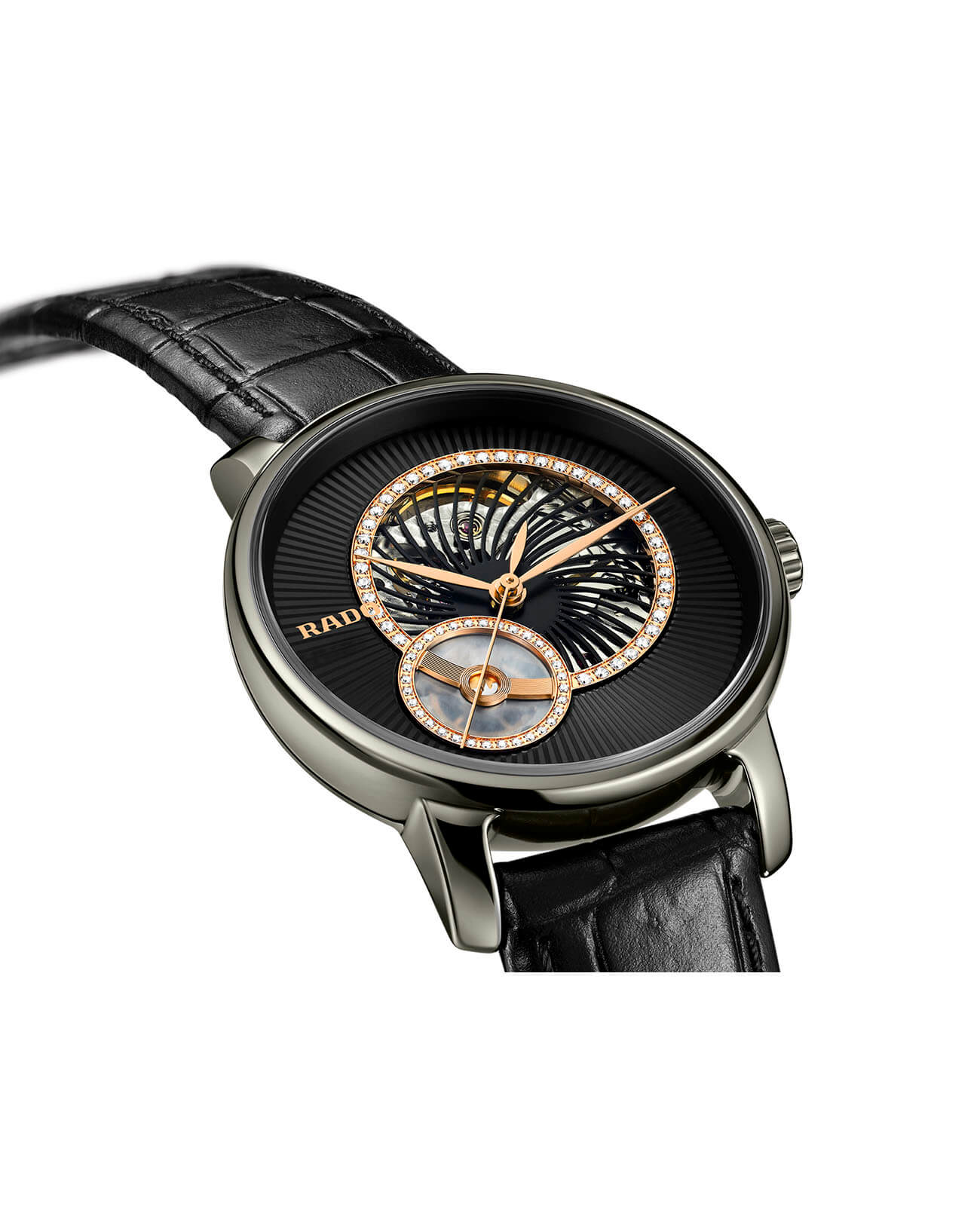 Оригинальные часы Rado Rado Diamaster Automatic Open Heart R14056955 механические калибр механизма eta c07.631 общий вид