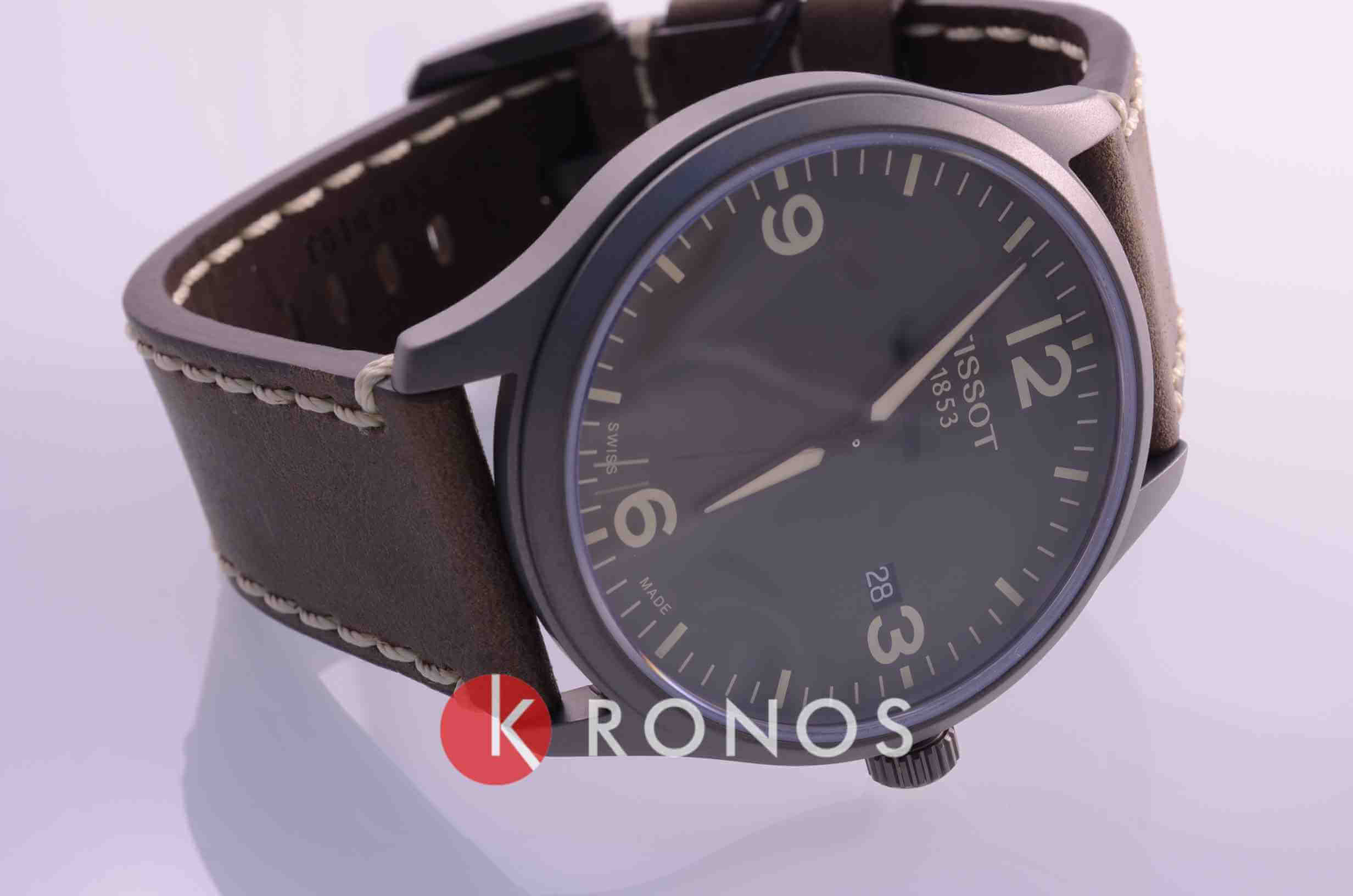 Tissot Tissot Gent XL T116.410.36.097.00, t-sport швейцария мужские часы на браслете кожаный боковой вид