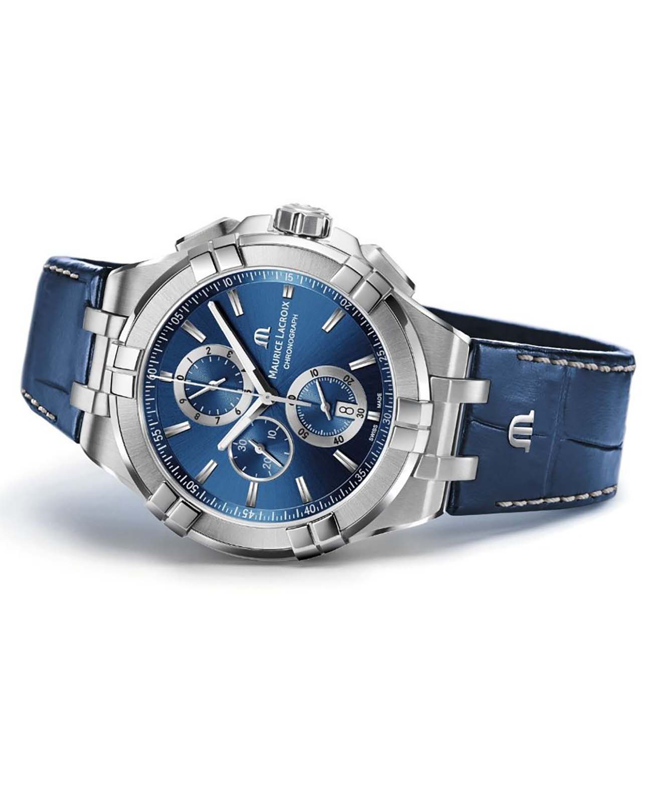 Maurice Lacroix Maurice Lacroix Aikon Chronograph AI1018-SS001-430-1 , наручные мужские часы фото под углом