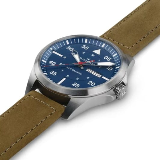Hamilton Hamilton Khaki Aviation Day Date Auto - Air - Glaciers Edition H64655941 модель H64655941 - комплект поставки Hamilton: часы, коробка и документация