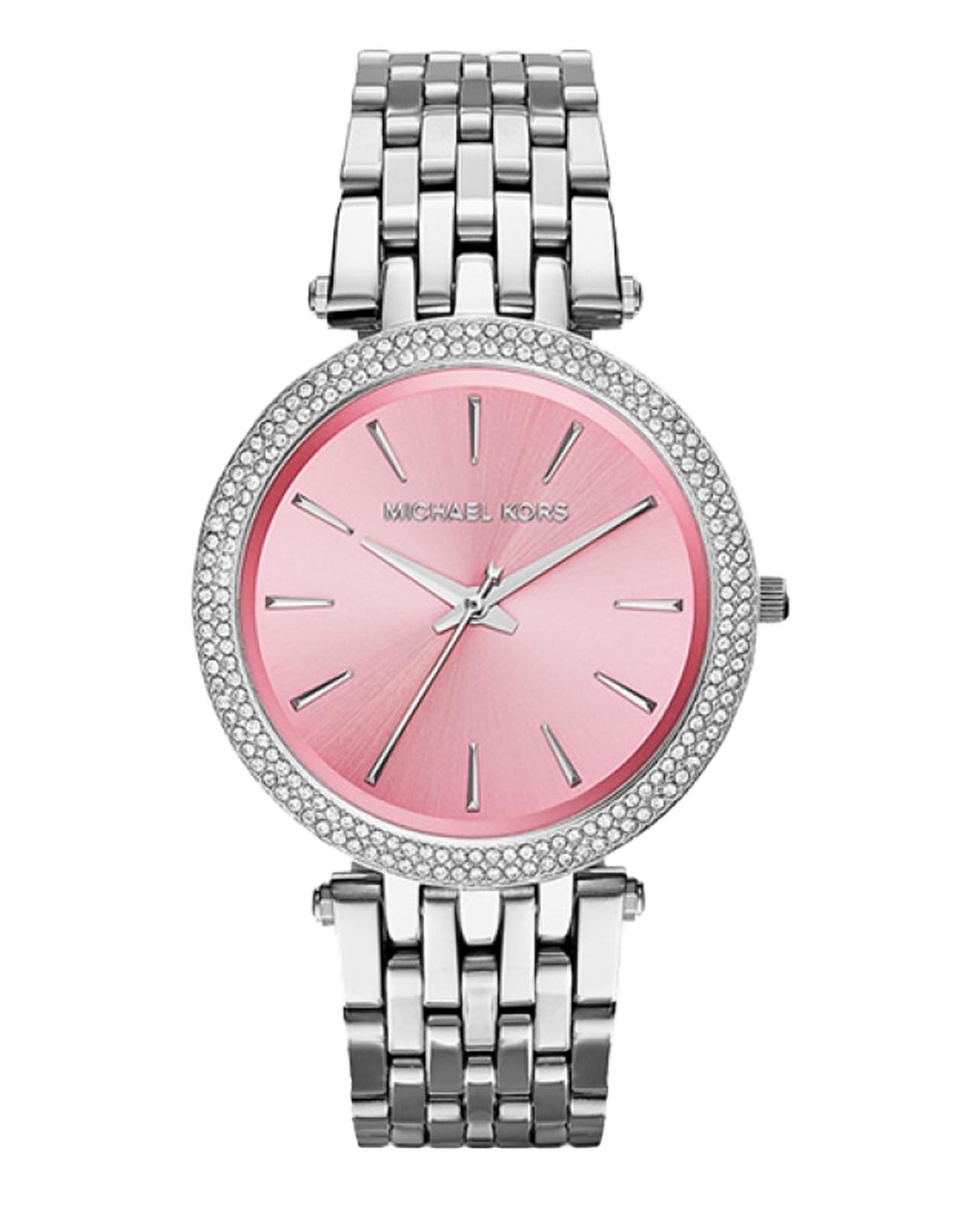 Michael Kors Michael Kors Darci MK3352  MK3352 кварцевые женские часы розовый циферблат, браслет нержавеющая сталь — вид спереди