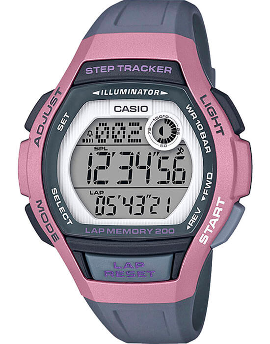Casio Casio Collection LWS-2000H-4AVEF  LWS-2000H-4AVEF кварцевые женские часы серый циферблат, браслет пластик — вид спереди