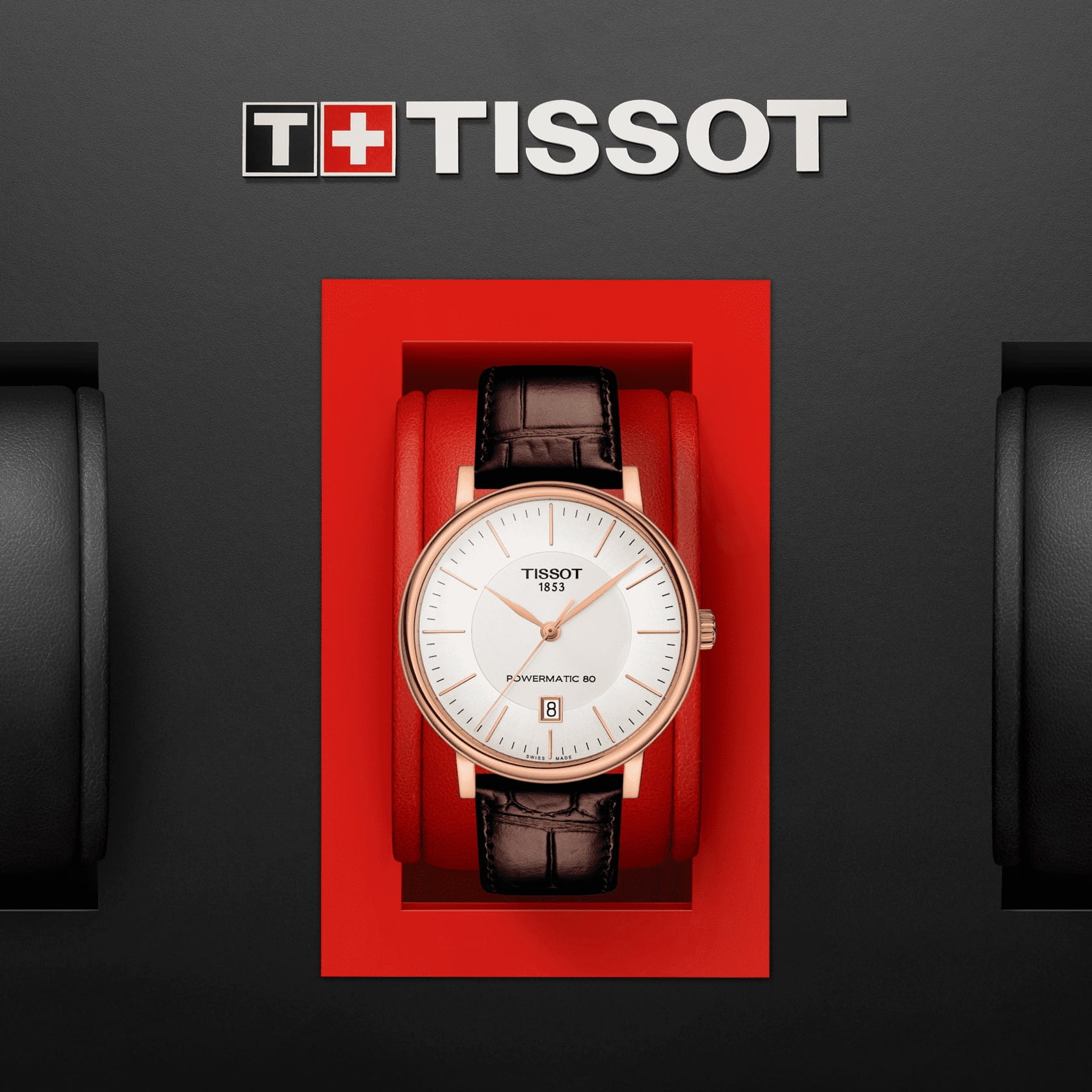 Tissot Tissot Carson Powermatic 80 T122.407.36.031.00 швейцария наручные мужские часы заводная головка с логотипом Tissot