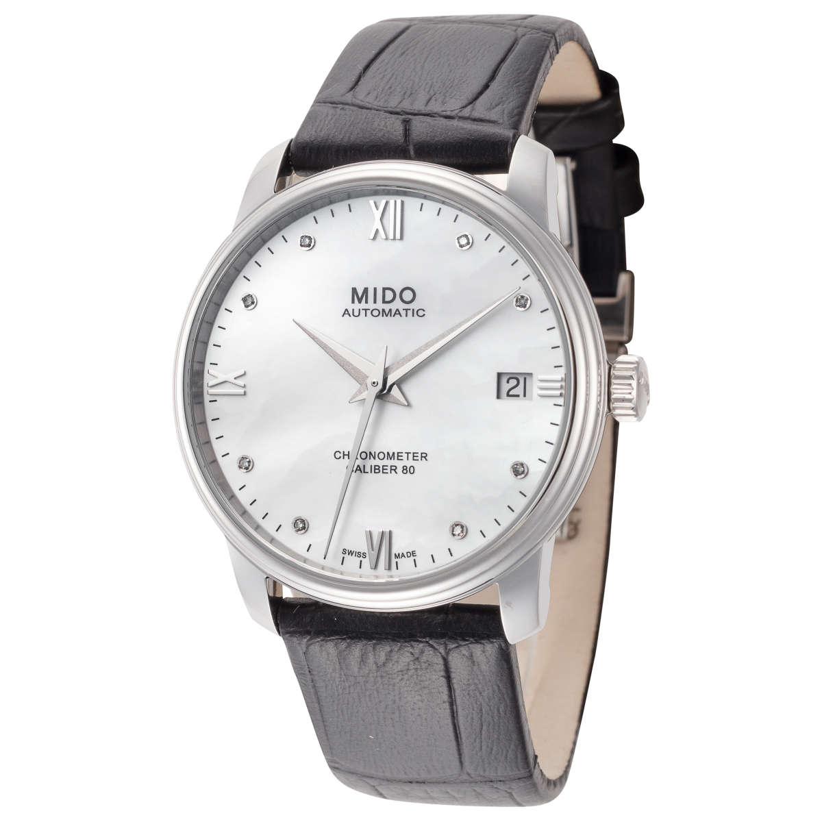 Mido Mido Baroncelli M027.208.16.106.00, baroncelli швейцария женские часы на браслете кожаный боковой вид