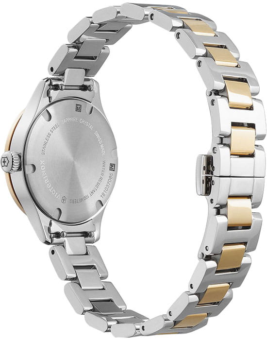 Victorinox Victorinox 241841,  швейцария женские часы на браслете сталь c pvd покрытием боковой вид