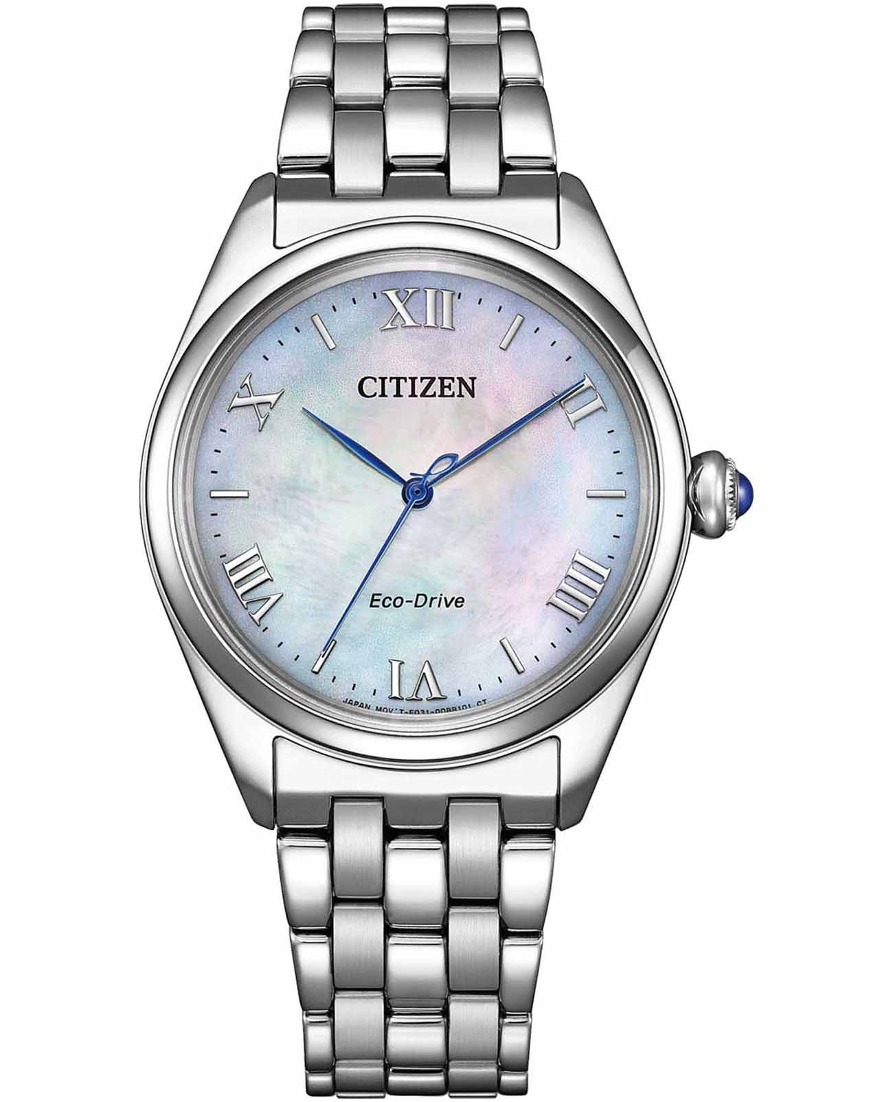Citizen Citizen Citizen L EM1140-80D  EM1140-80D кварцевые женские часы перламутровый циферблат, браслет нержавеющая сталь — вид спереди