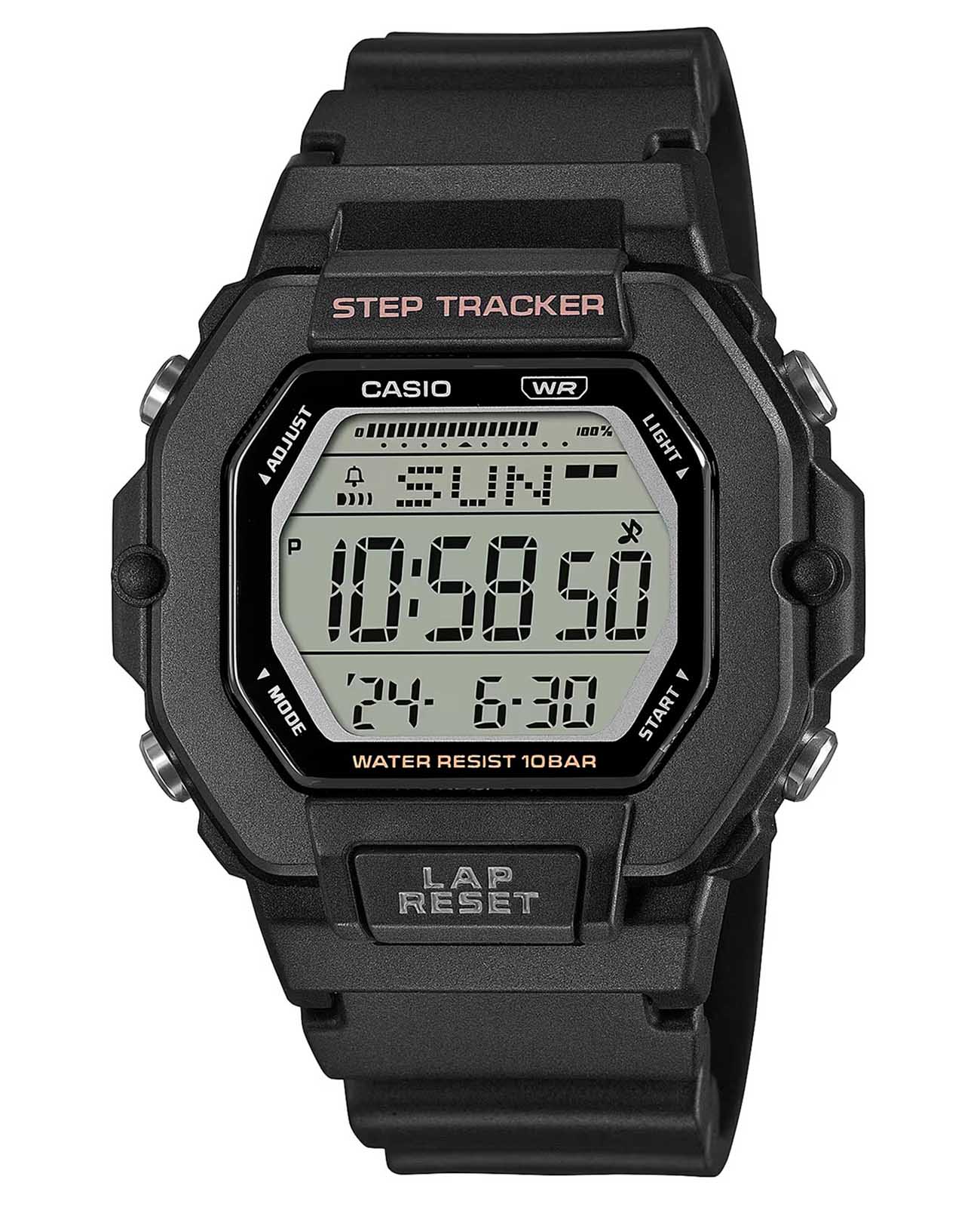 Casio Casio Digital LWS-2200H-1AVEF  LWS-2200H-1AVEF кварцевые мужские часы  циферблат, браслет пластик — вид спереди