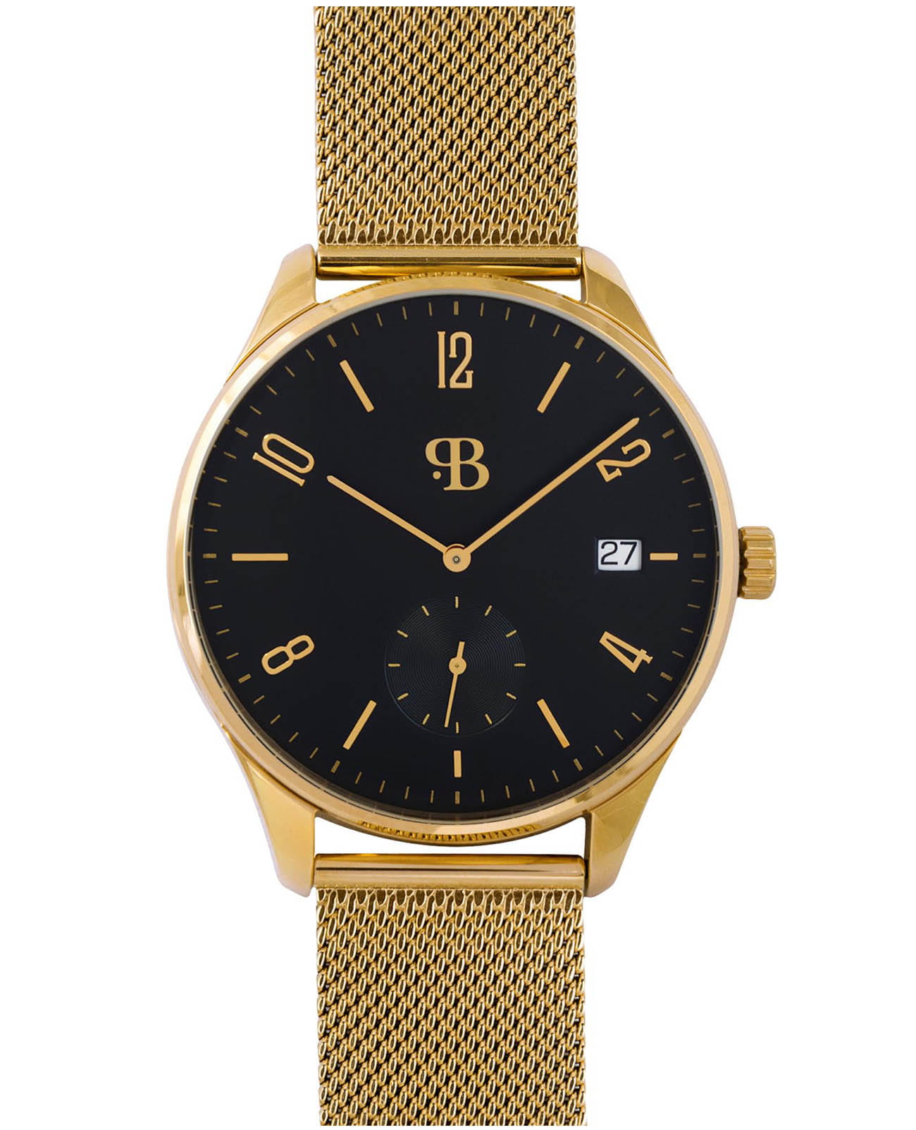 Русское Время Русское Время 3506050  3506050 кварцевые мужские часы черный циферблат, браслет нержавеющая сталь с pvd-покрытием — вид спереди