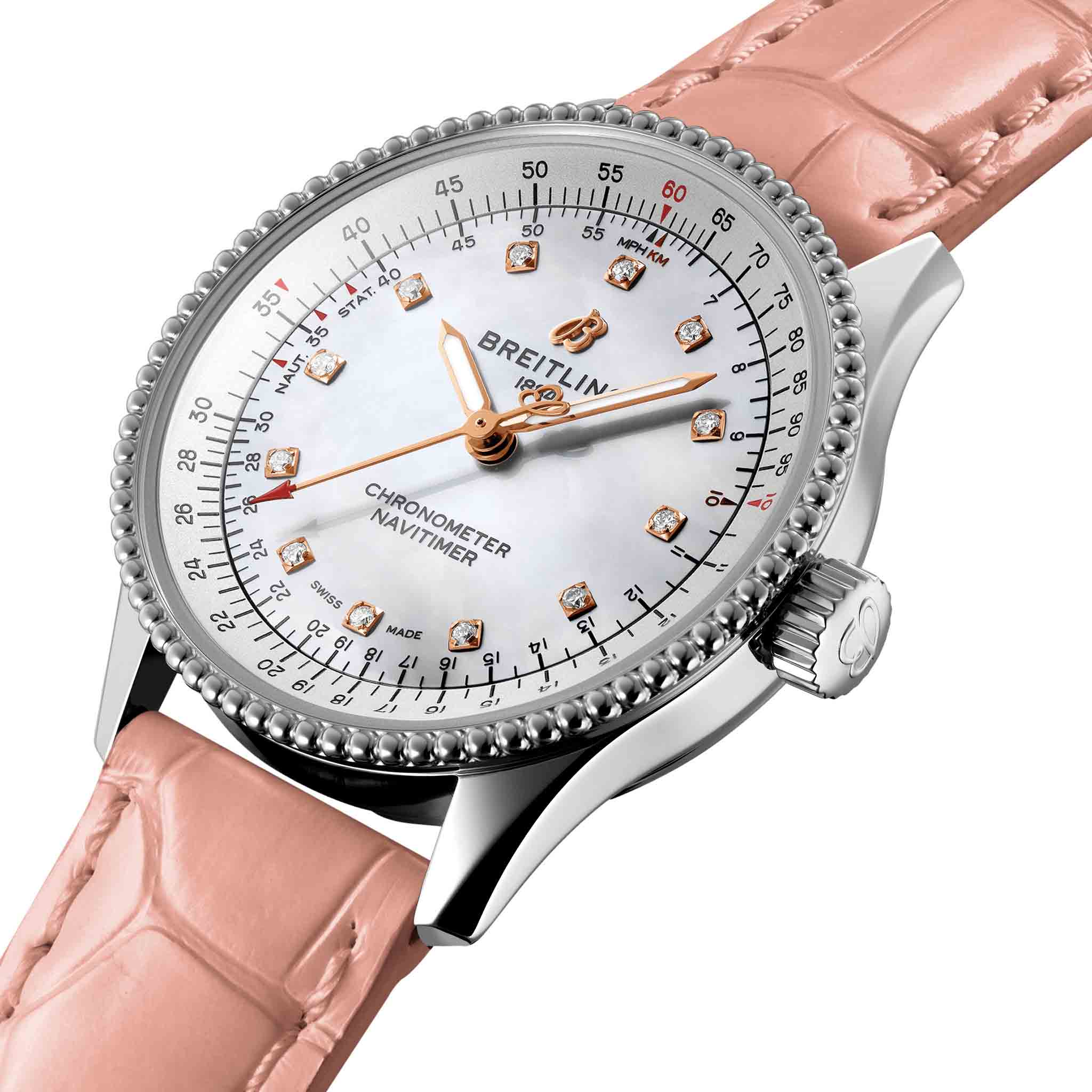 Оригинальные часы Breitling Breitling Navitimer Automatic 35 A17395211A1P3 механические калибр механизма breitling 17 общий вид