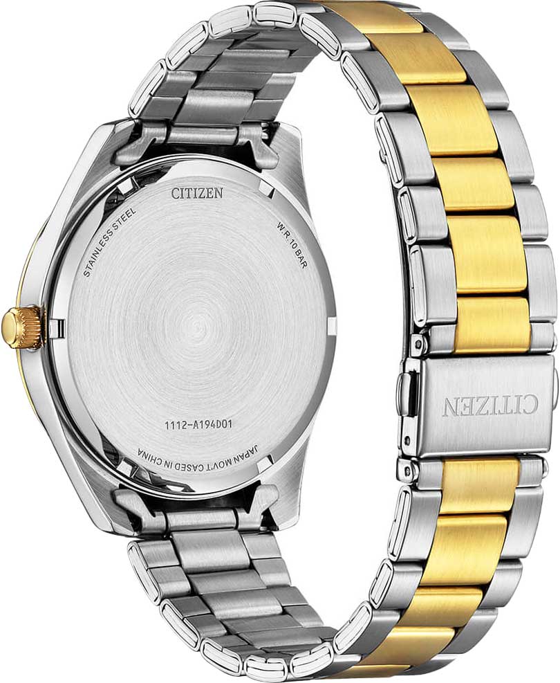 Citizen Citizen Basic BI1036-57A, tsuyosa япония мужские часы на браслете нержавеющая сталь с ip-покрытием боковой вид