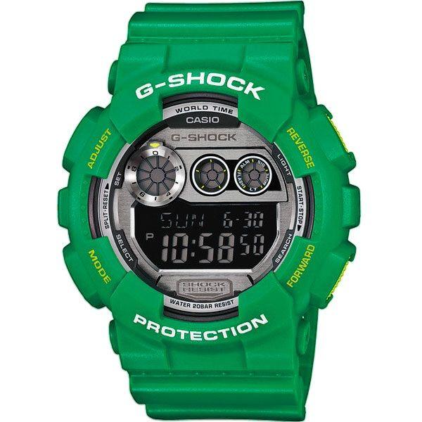 Casio Casio G-Shock GD-120TS-3E  GD-120TS-3E электронные мужские часы черный циферблат, браслет  — вид спереди