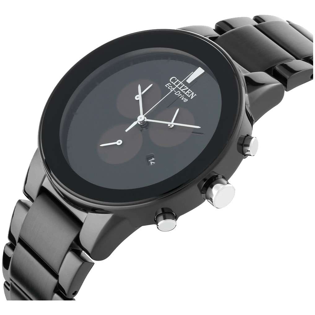 Citizen Citizen Eco-Drive AT2245-57E кварцевые мужские часы часы крупный план черный циферблата